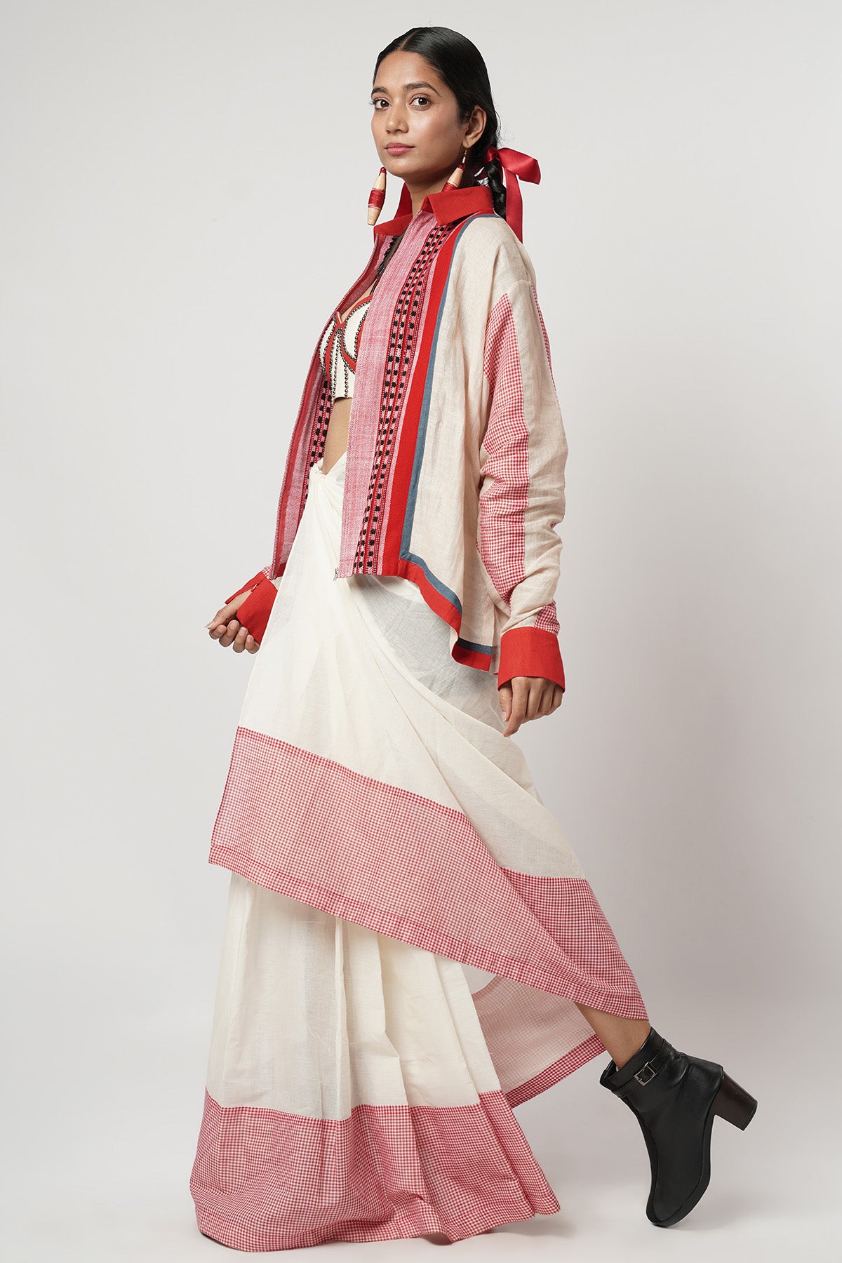 Multi Draped Indo-Western Set