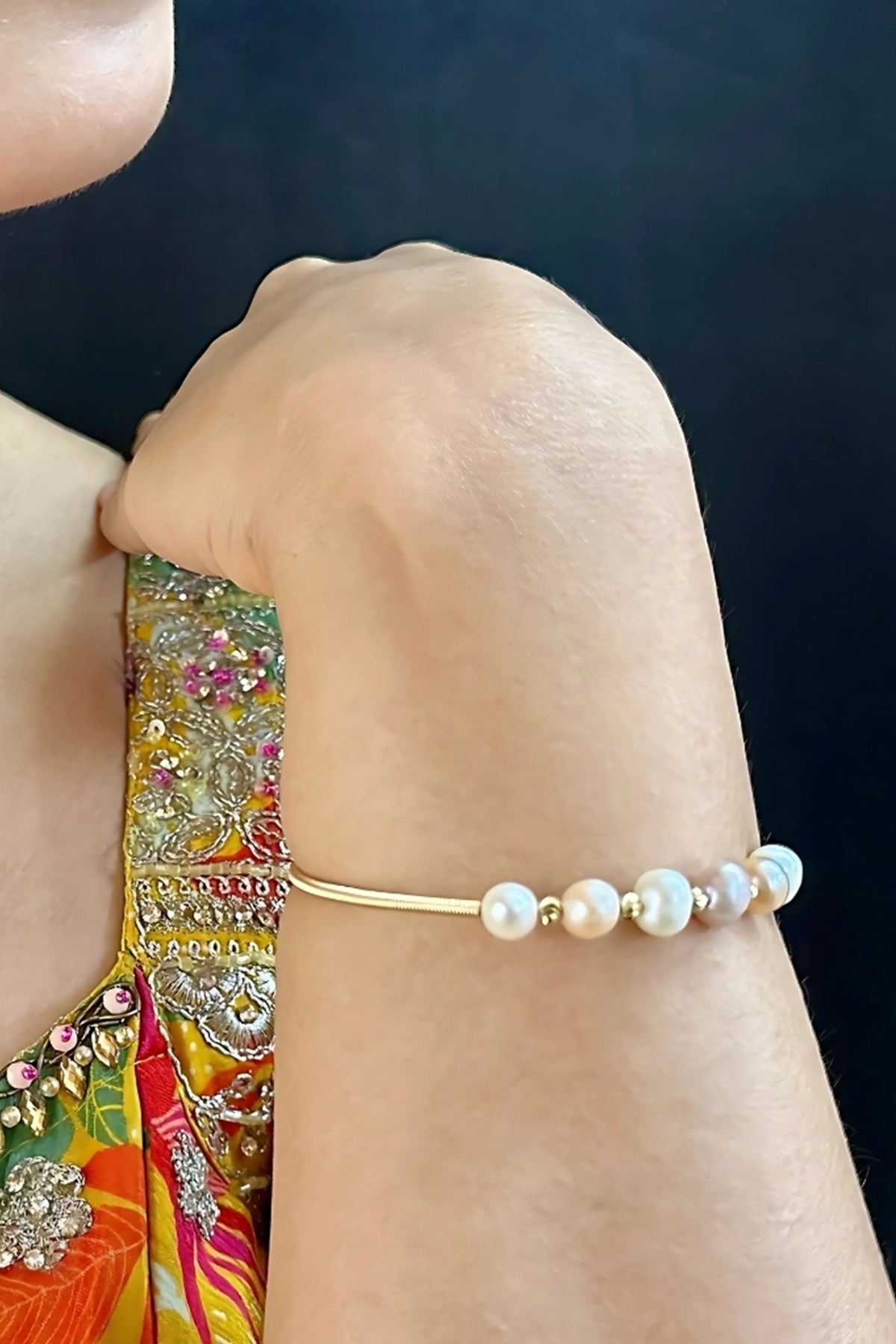 Buy Multi Freshwater Pearl Bracelet for women by J Pearls online available at scrollnshops