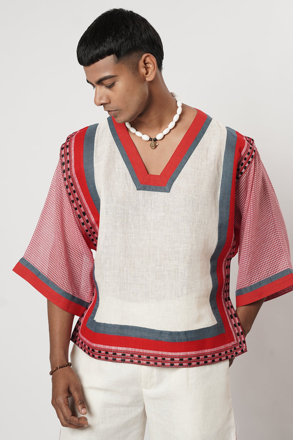 Multi Naga Gamcha Co-ord set