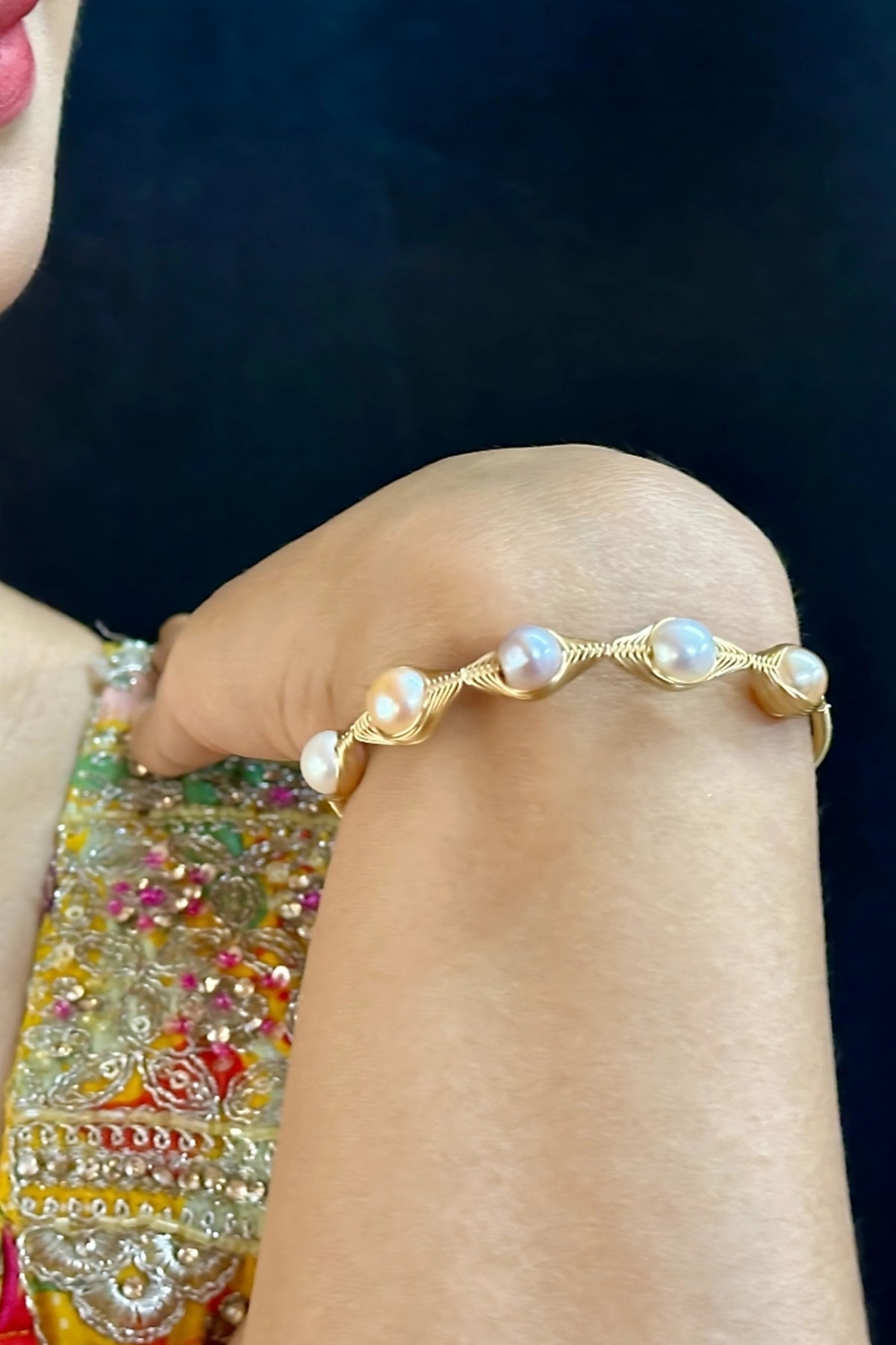 Buy Multi Potato Pearls Bracelet for women by J Pearls online available at scrollnshops