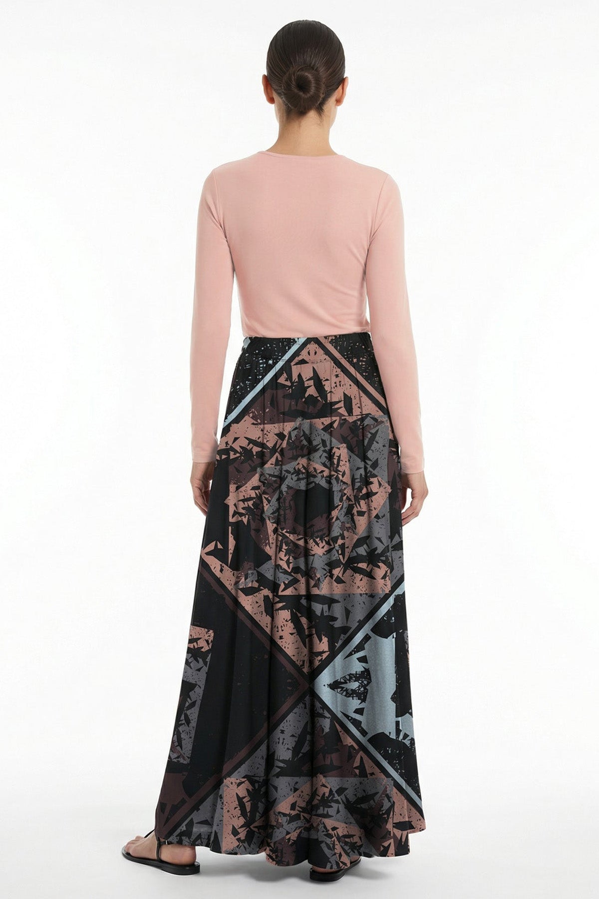 Multi Satin Bold Artistic Skirt