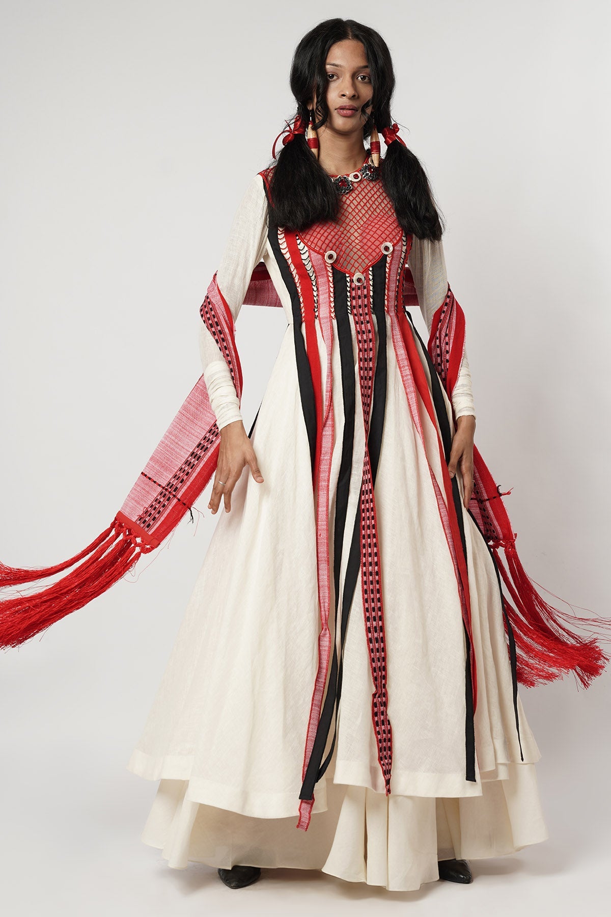 Buy Multi Straps Floating Kurta Set for women by Shwetanga online available at scrollnshops