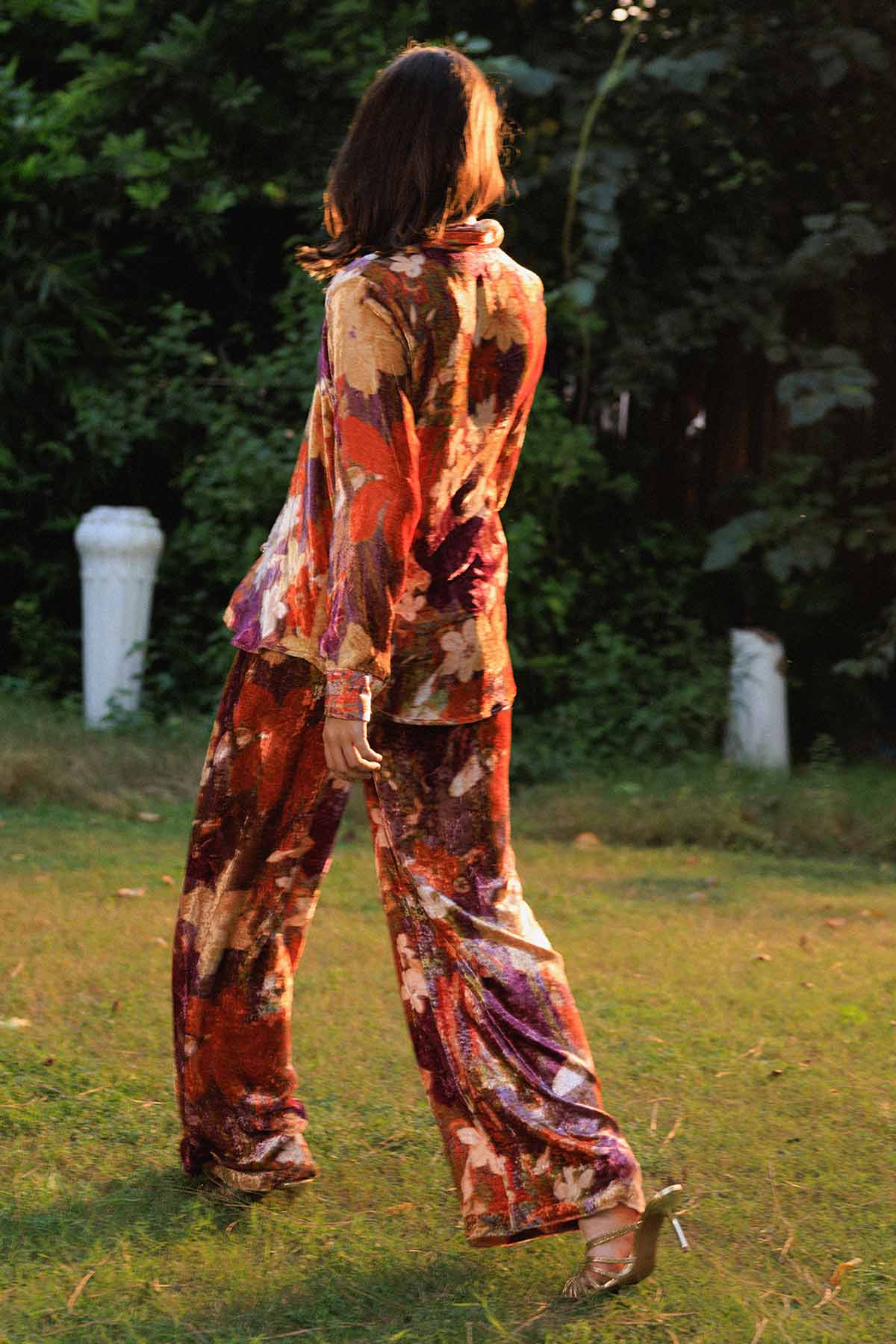 Multi Velvet Printed Co-ord Set