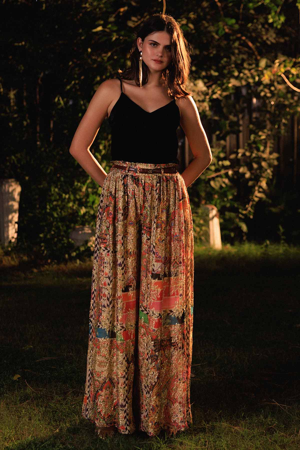 Buy Multi Viscose High Waist Pant for women by Reena Sharma online available at scrollnshops