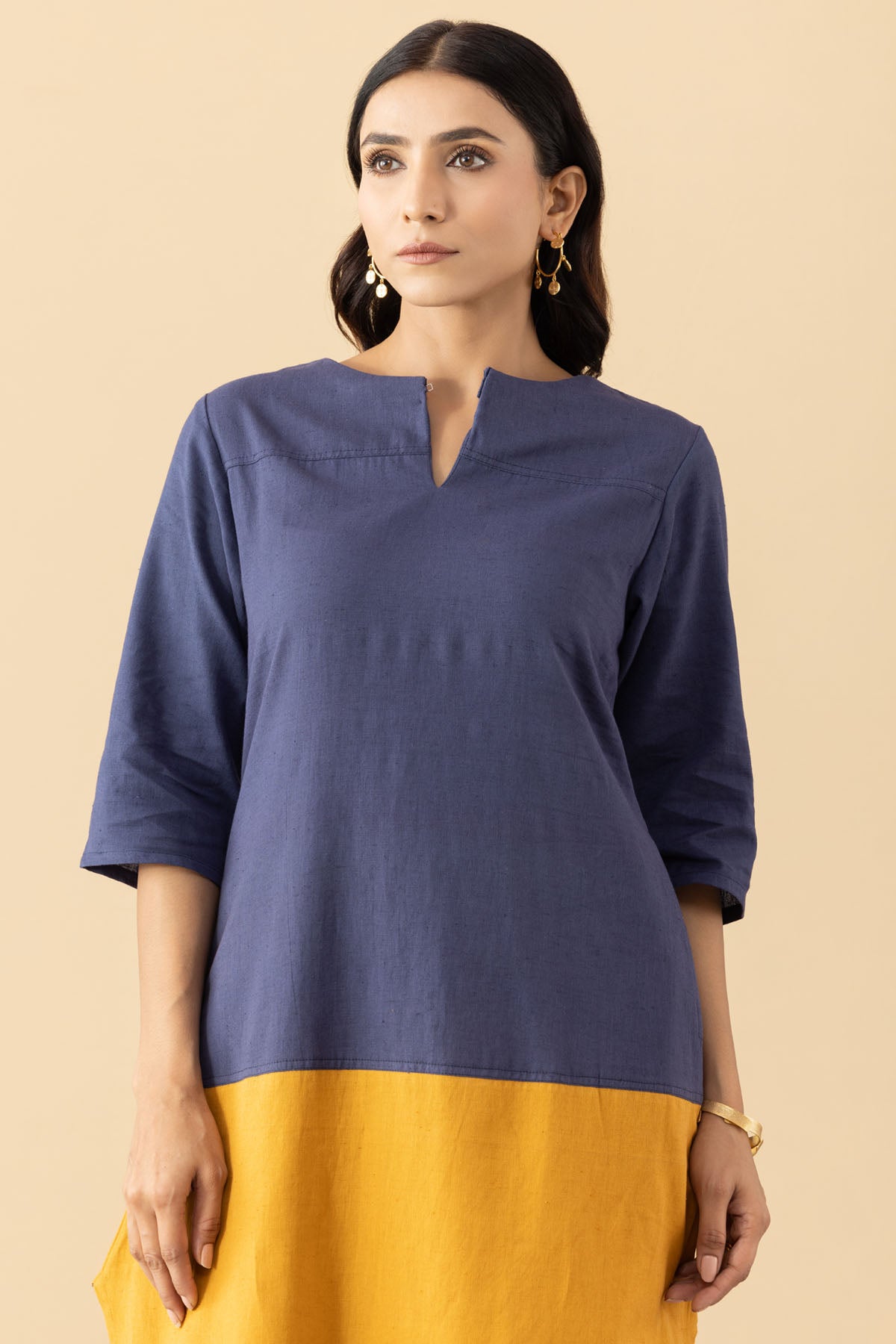 Multicolor A-Line Cotton Tunic