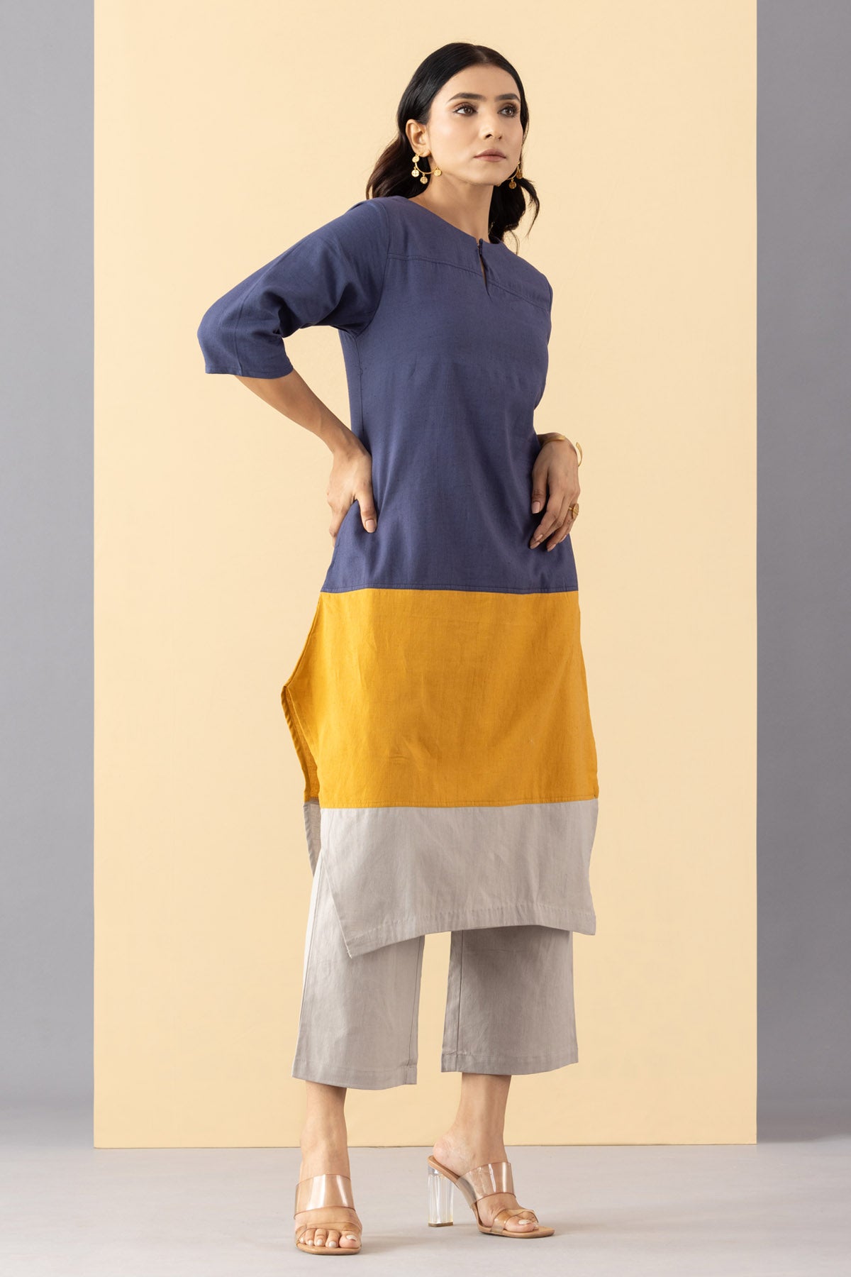 Multicolor A-Line Cotton Tunic