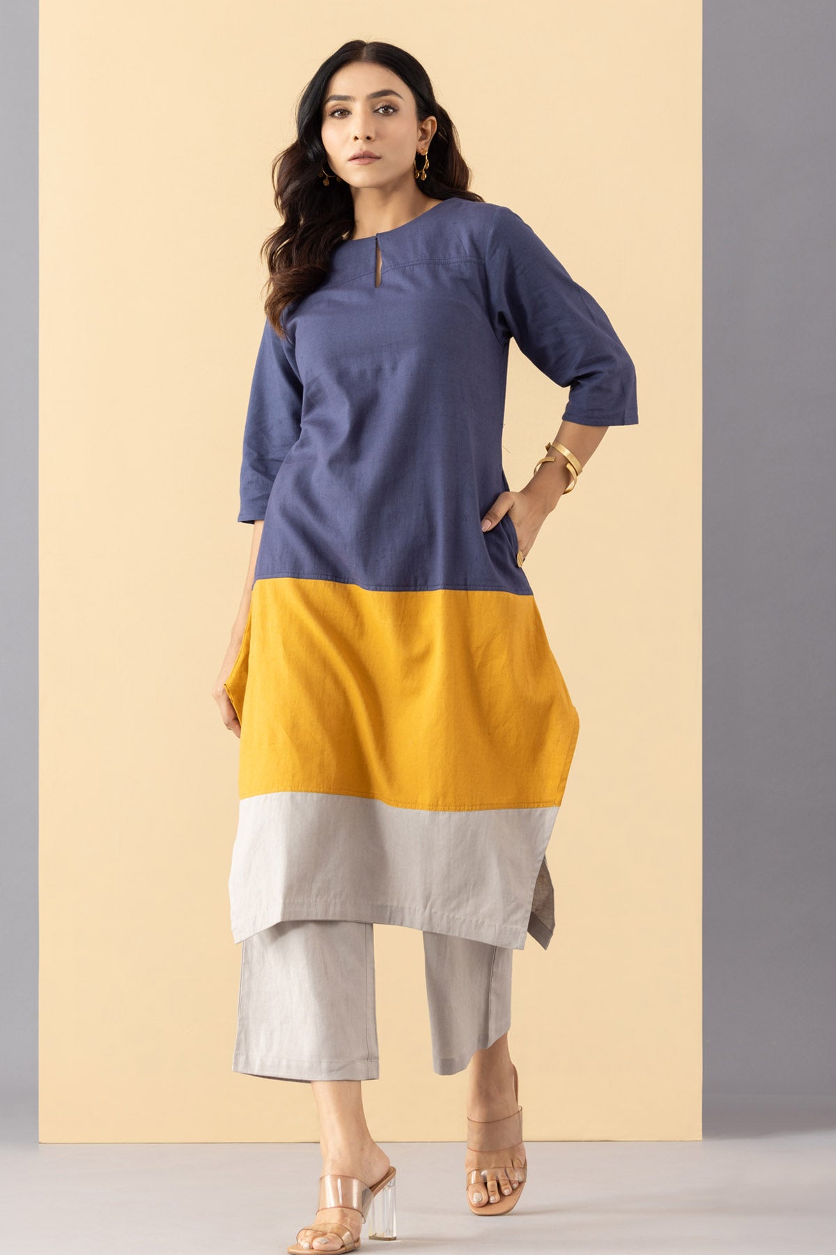 Multicolor A-Line Cotton Tunic