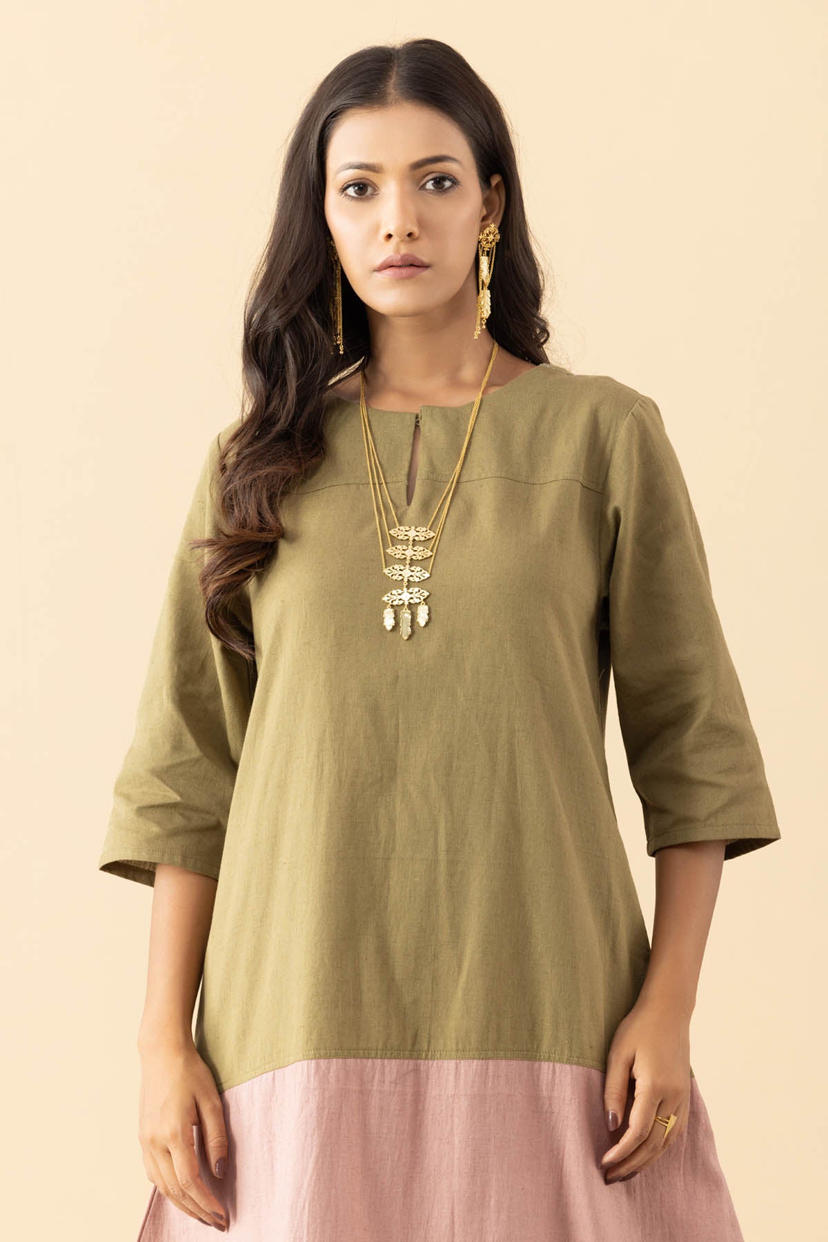 Multicolor A-Line Tunic & Pants