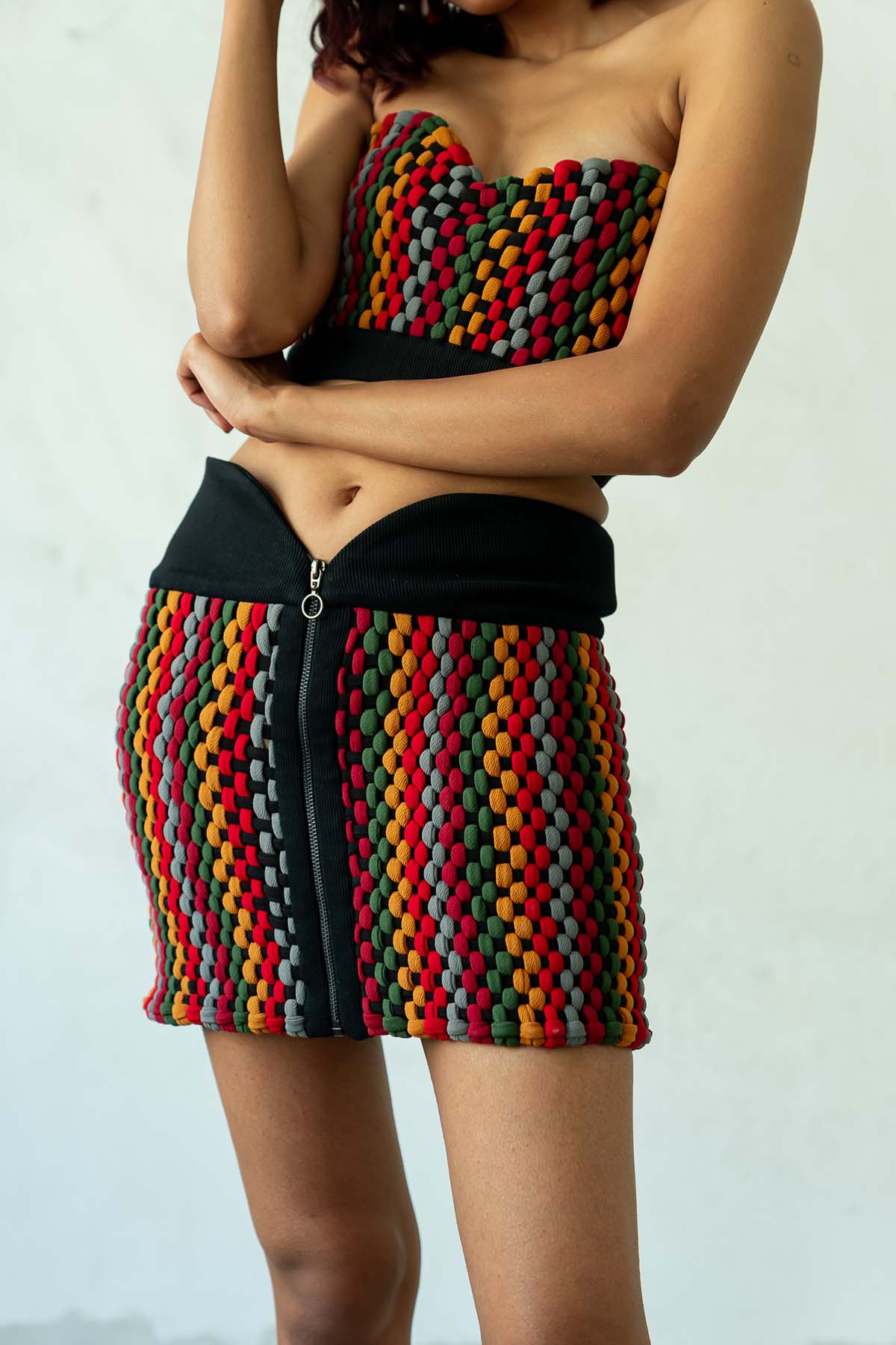 Multicolor Body Hugging Skirt