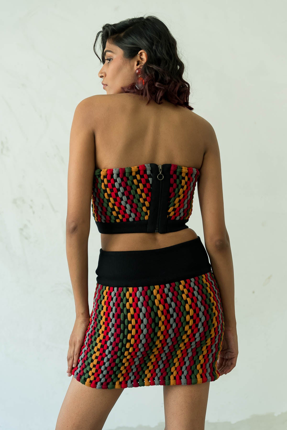 Multicolor Body Hugging Skirt