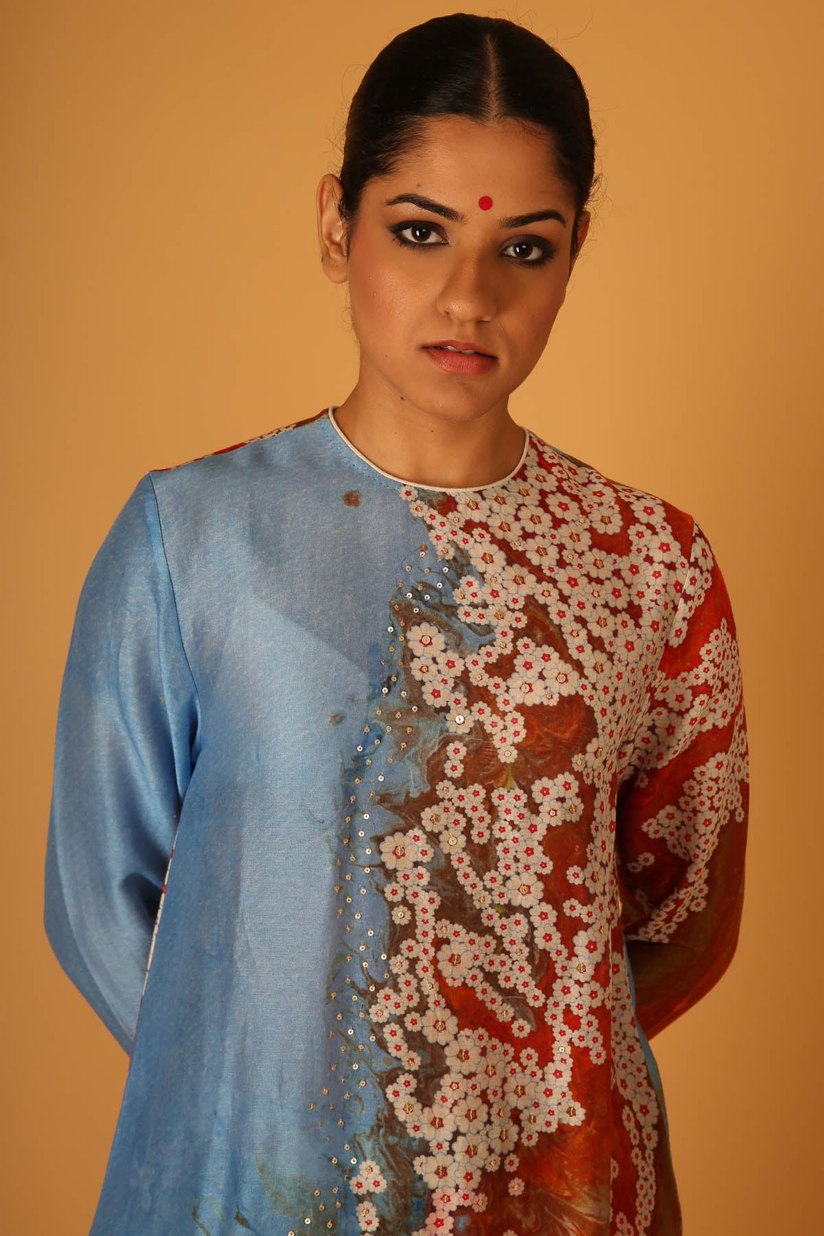 Multicolor Chanderi Sequins Kurta
