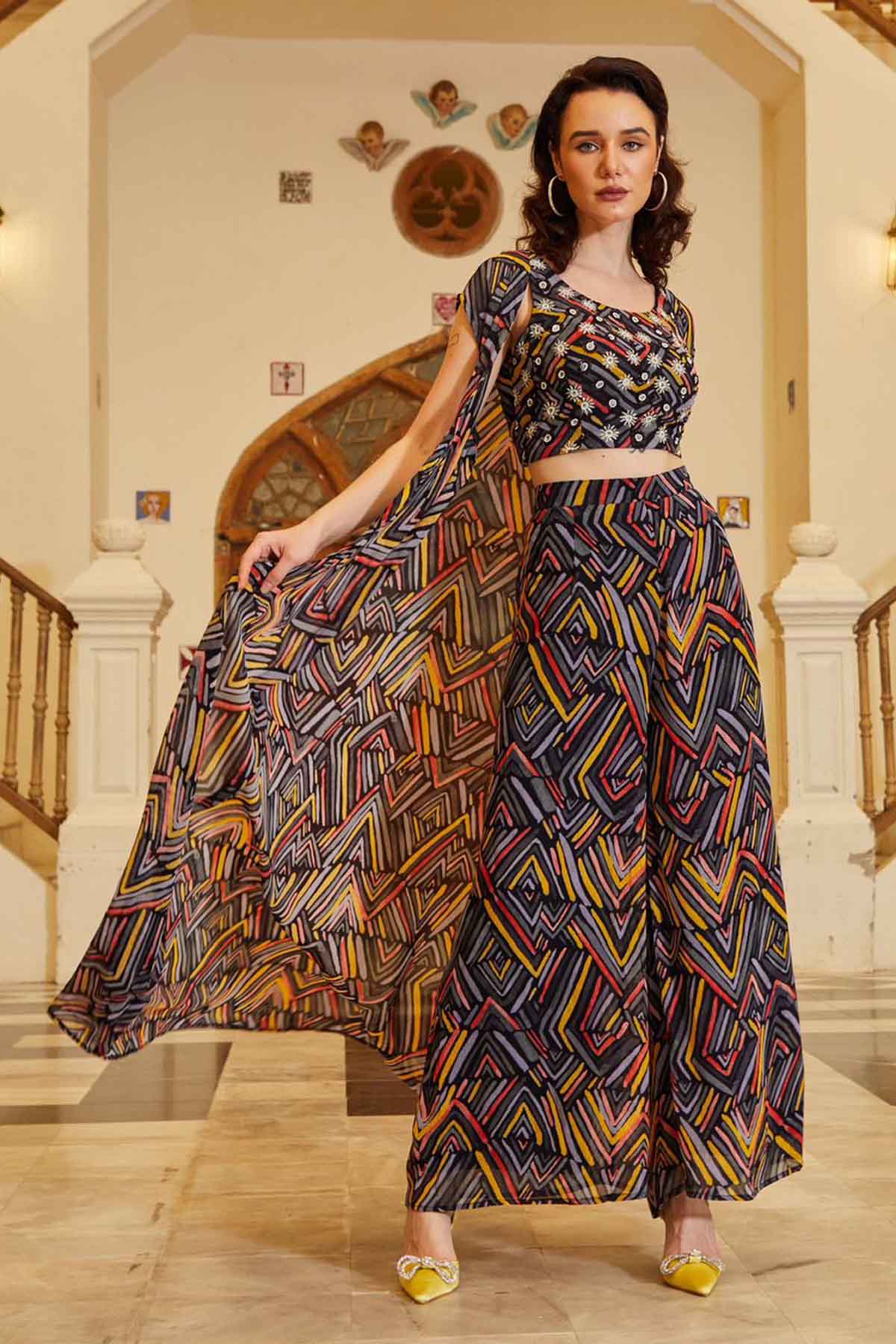 Multicolor Chinon Palazzo Set