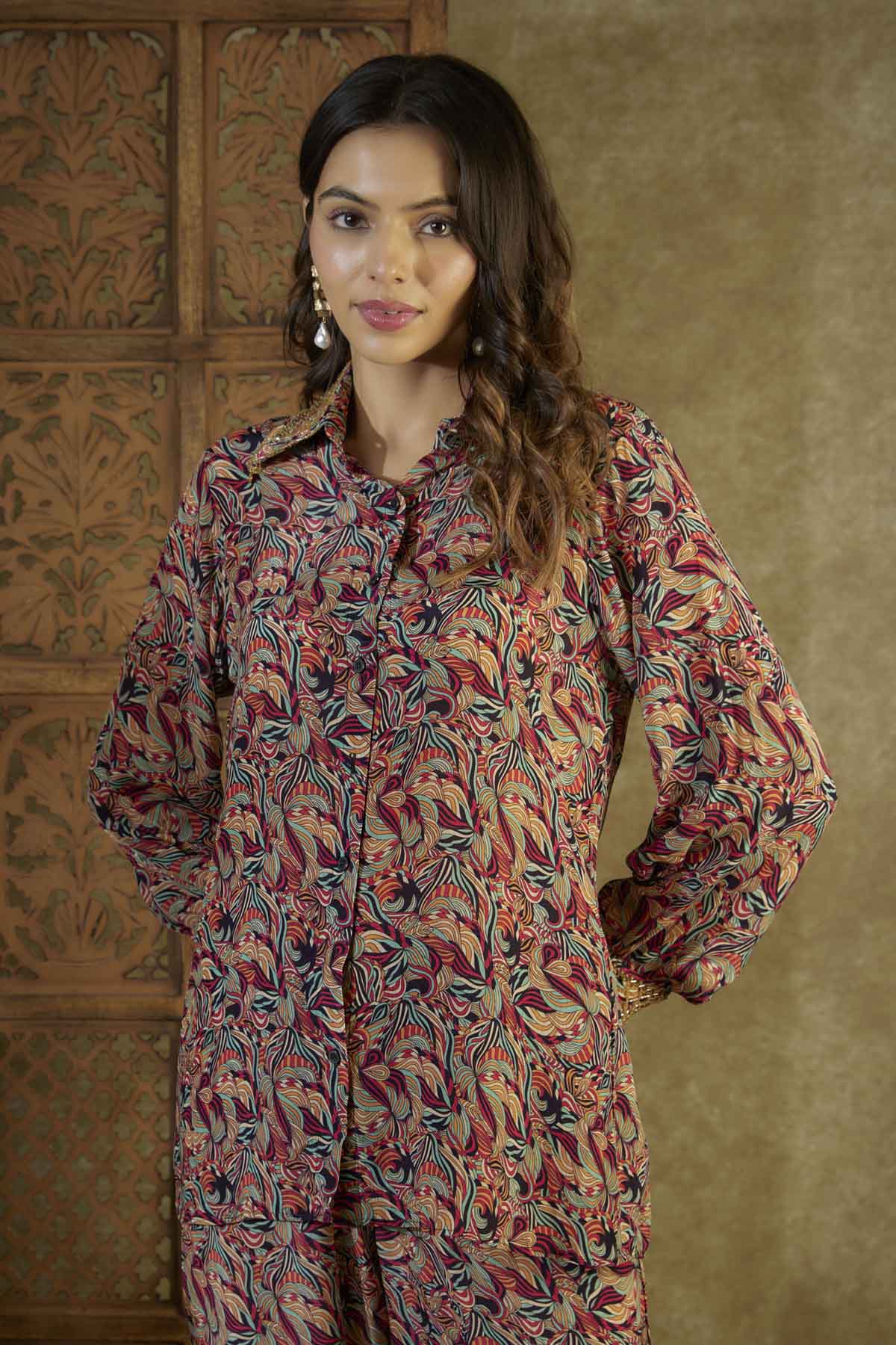 Multicolor Embroidered Co-ord Set