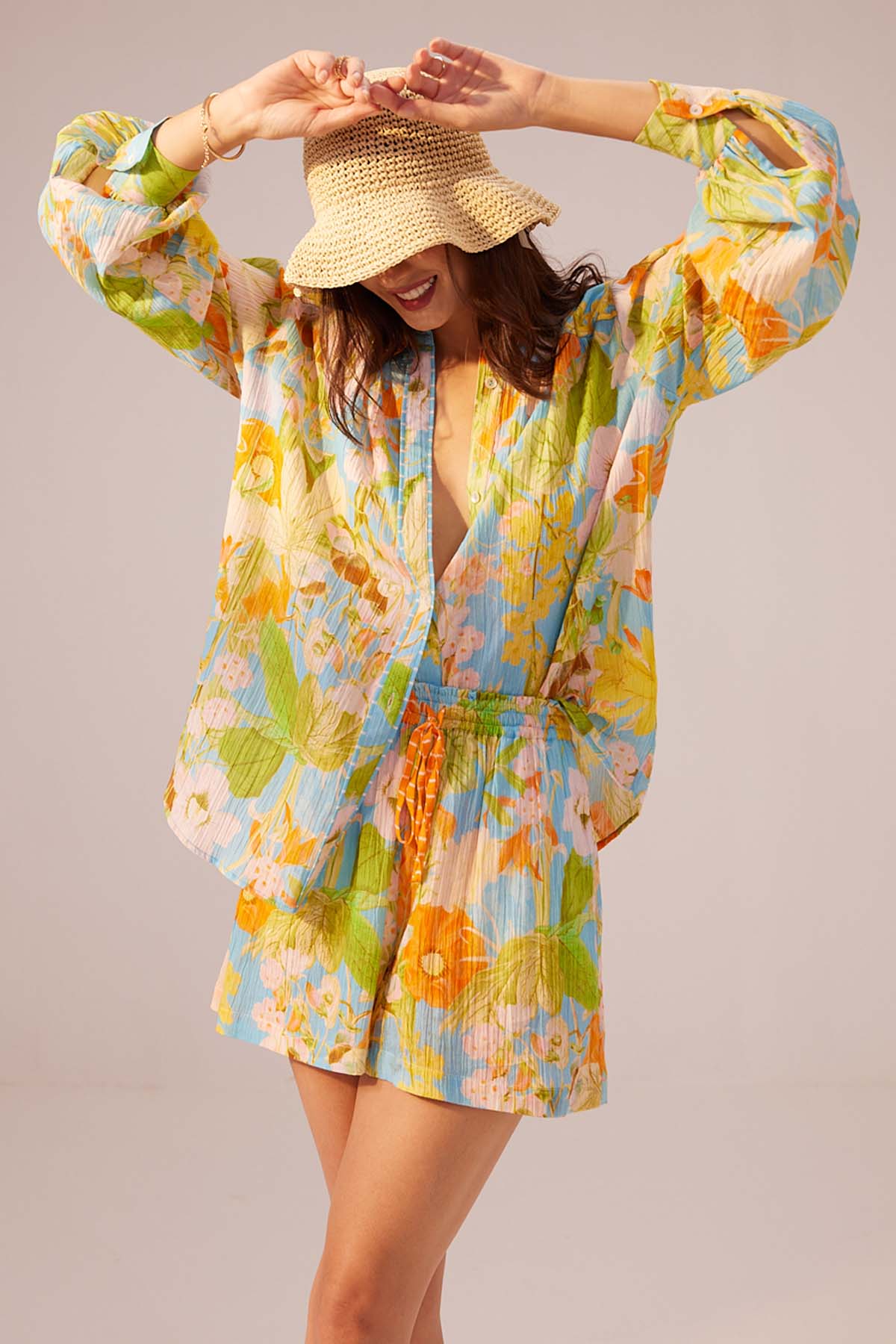 Multicolor Flowery Co-ord Set