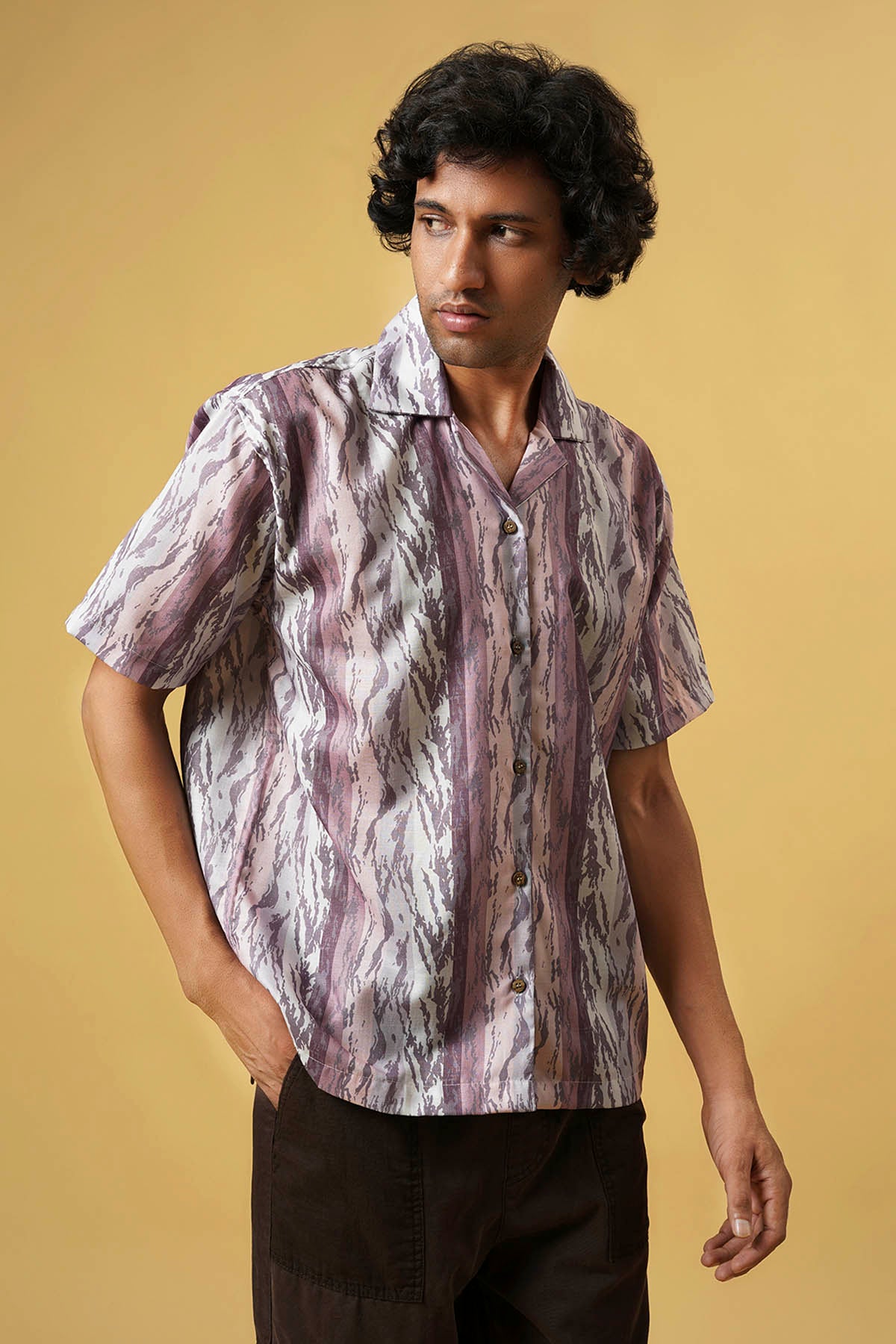 Multicolor Marble Print Shirt