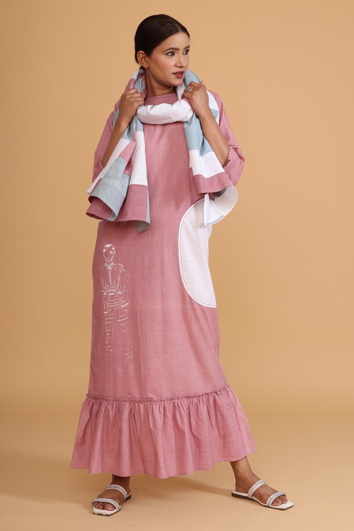 Multicolor Patch Work Scarf