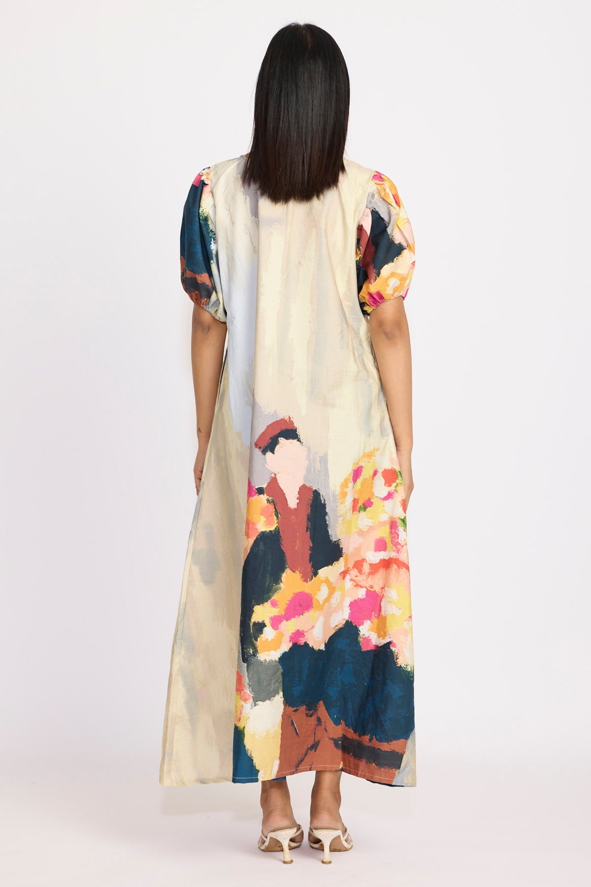 Multicolor Printed Maxi Dress