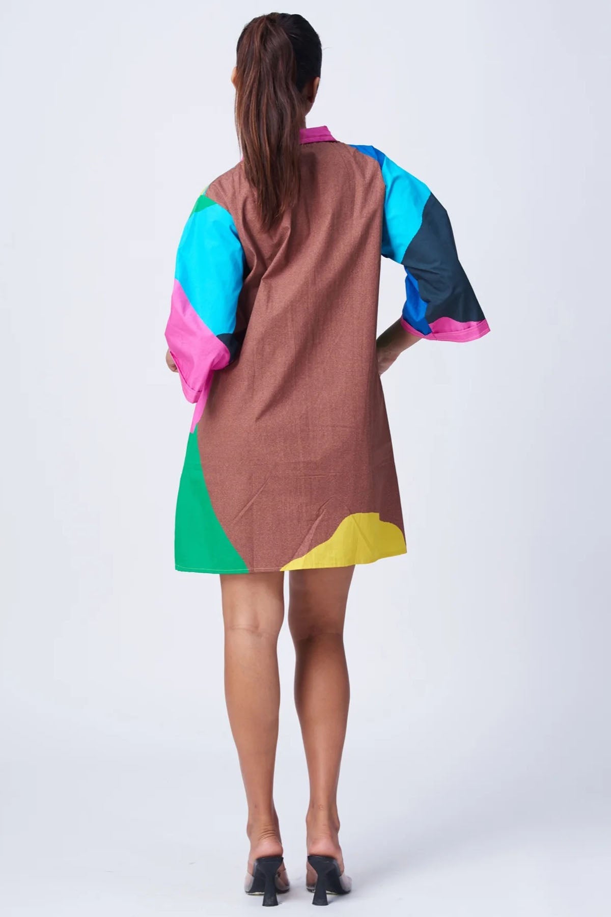 Multicolor Printed Shirt Dress