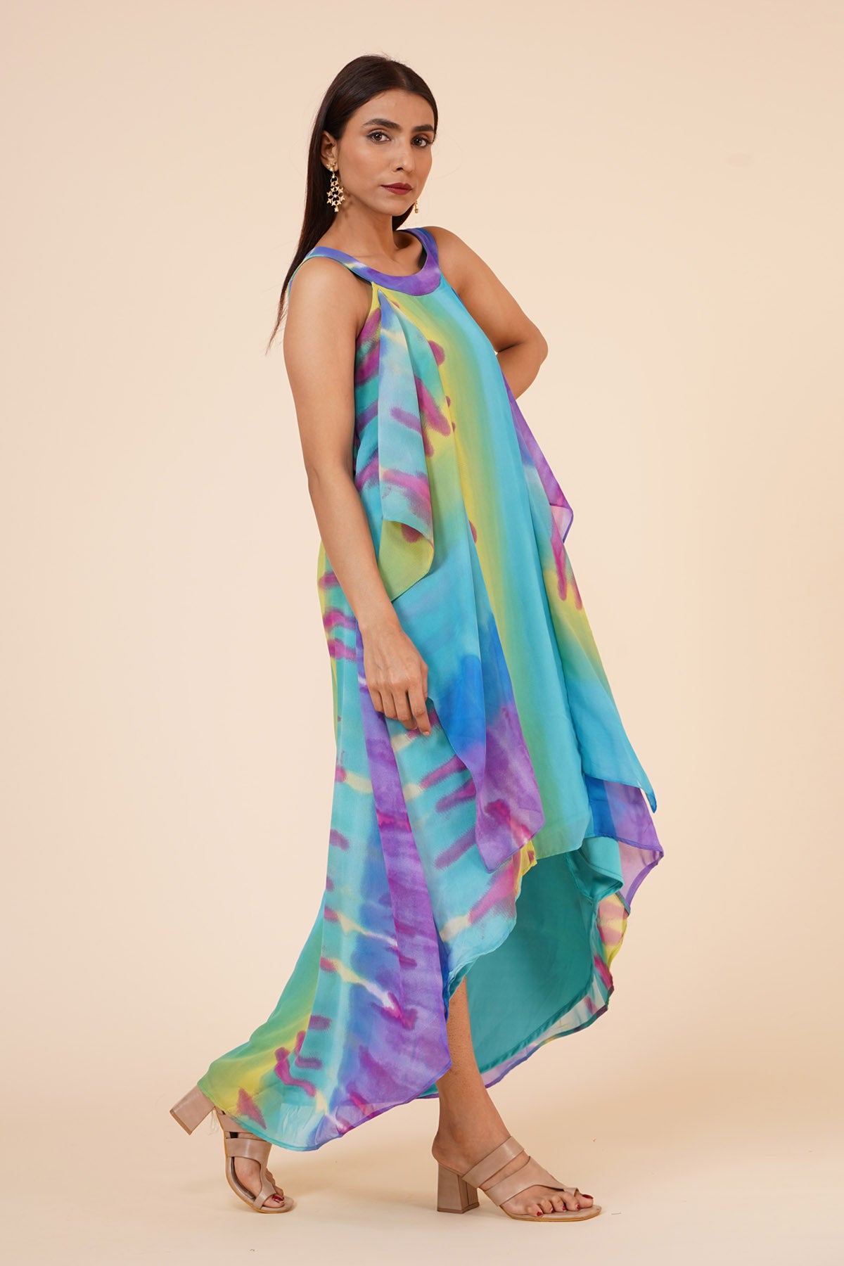 Multicolor Ruffle Dress