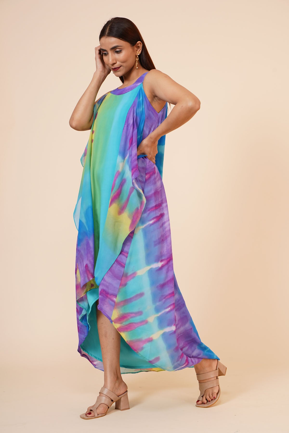 Multicolor Ruffle Dress
