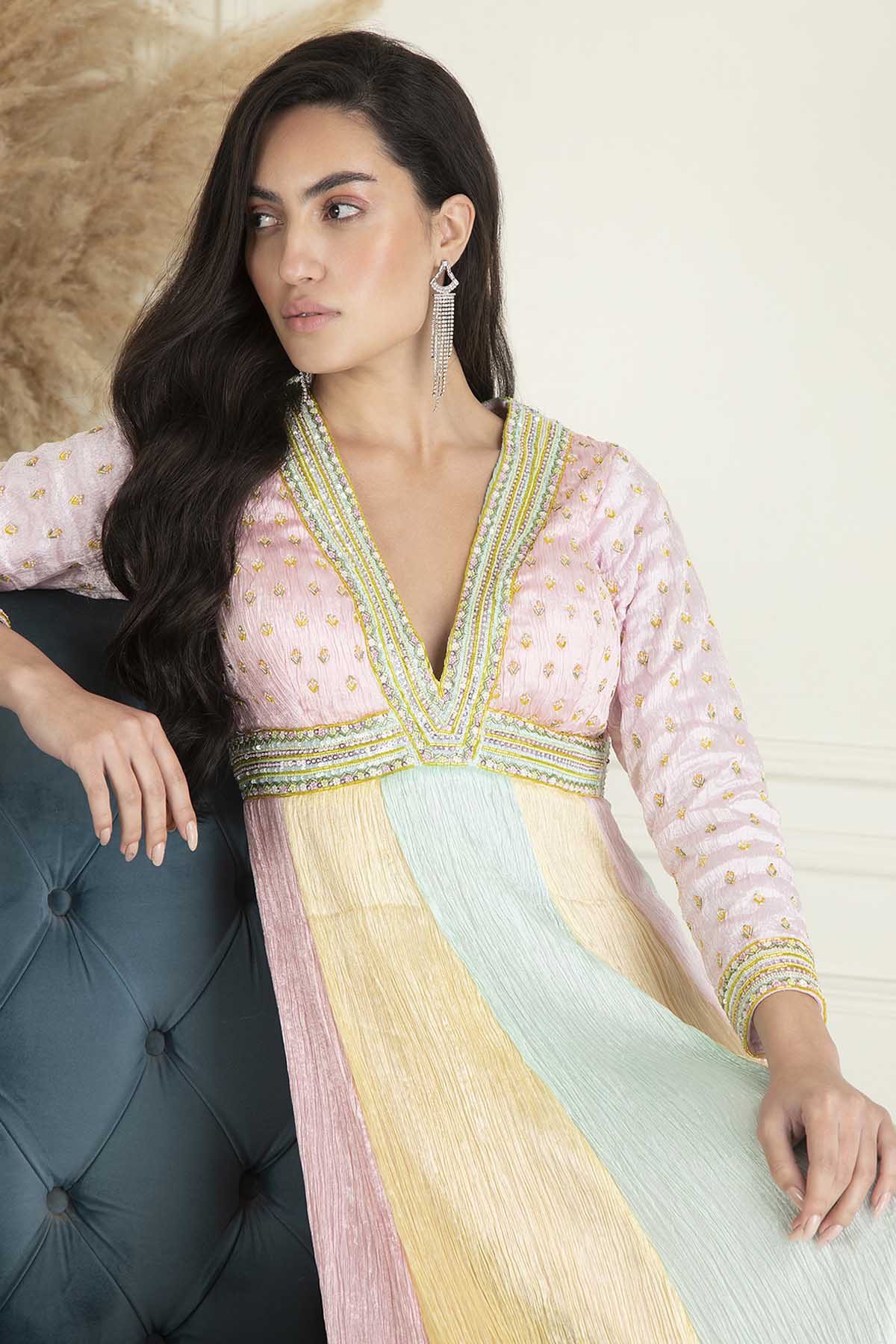 Multicolor Sequin Anarkali Set