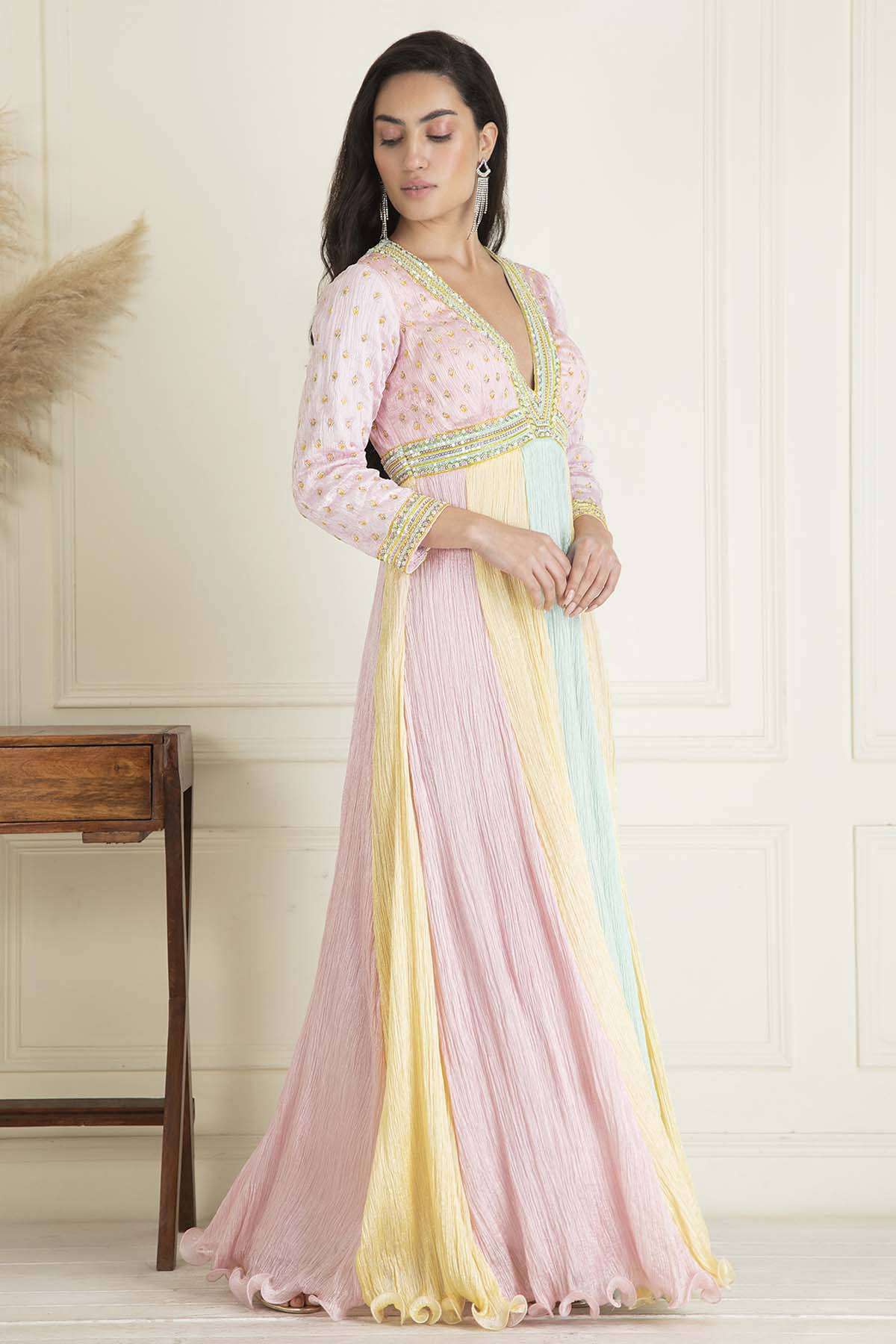 Multicolor Sequin Anarkali Set