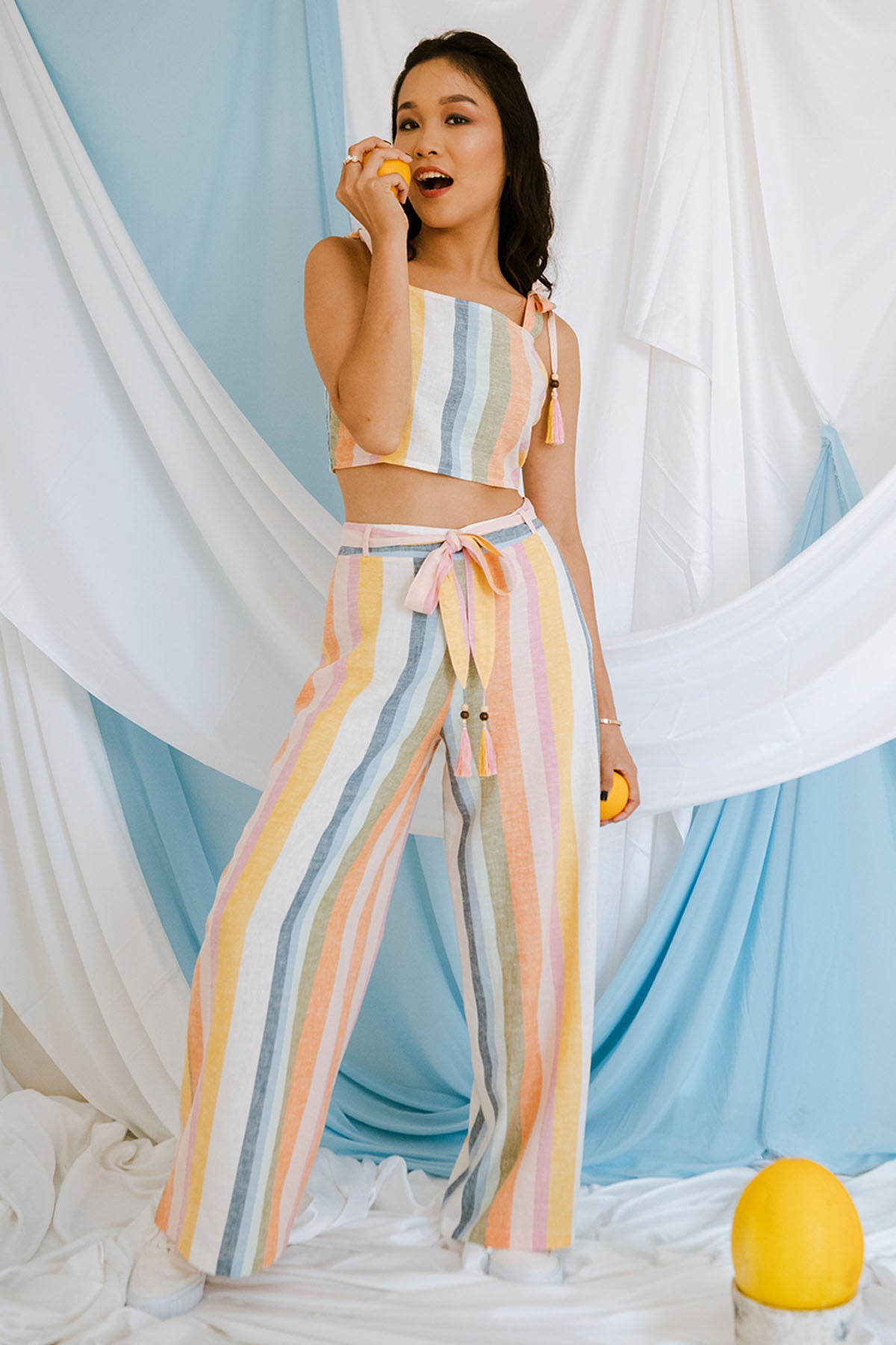 Multicolor Striped Co-ord Set