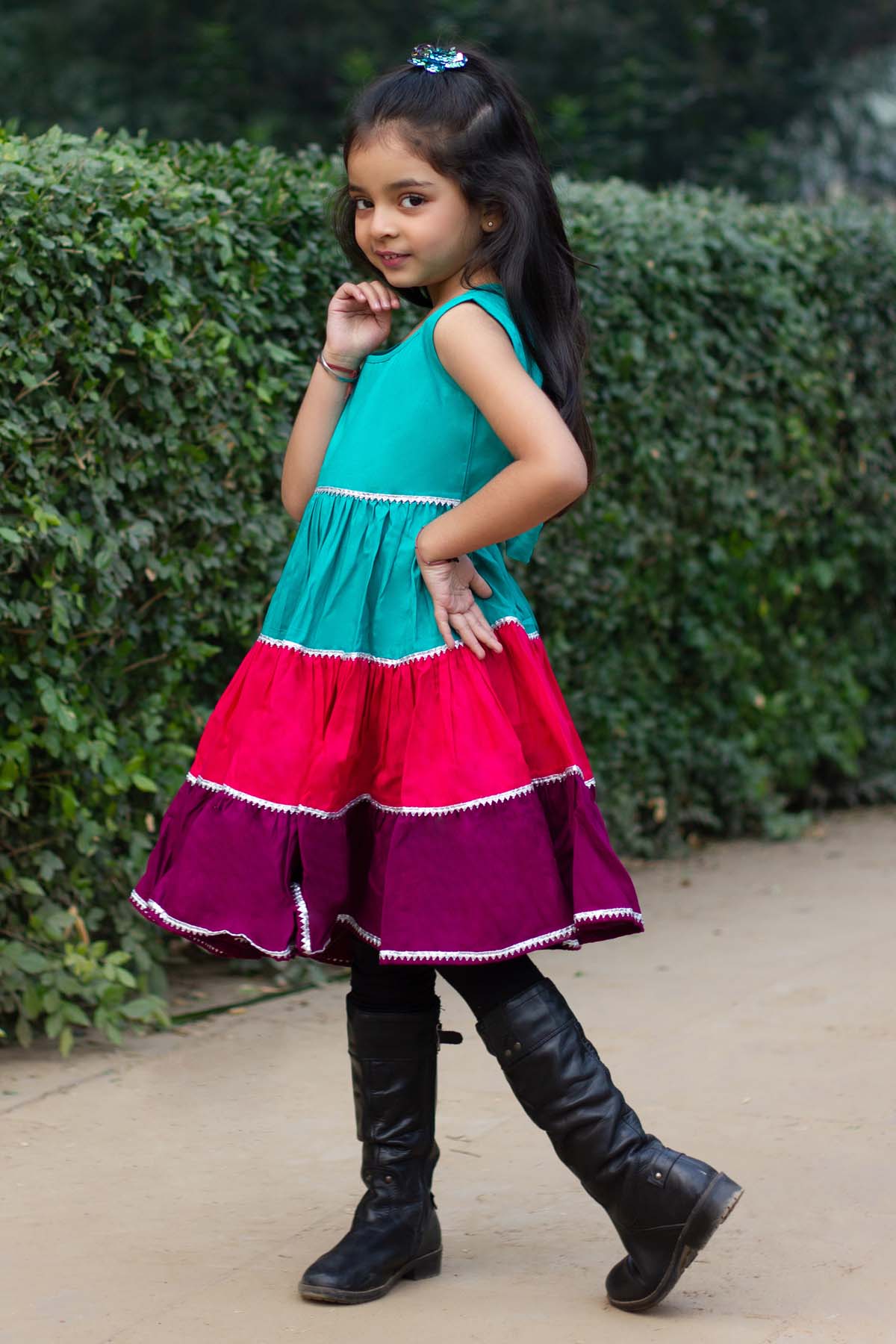 Multicolor Twirly Dress