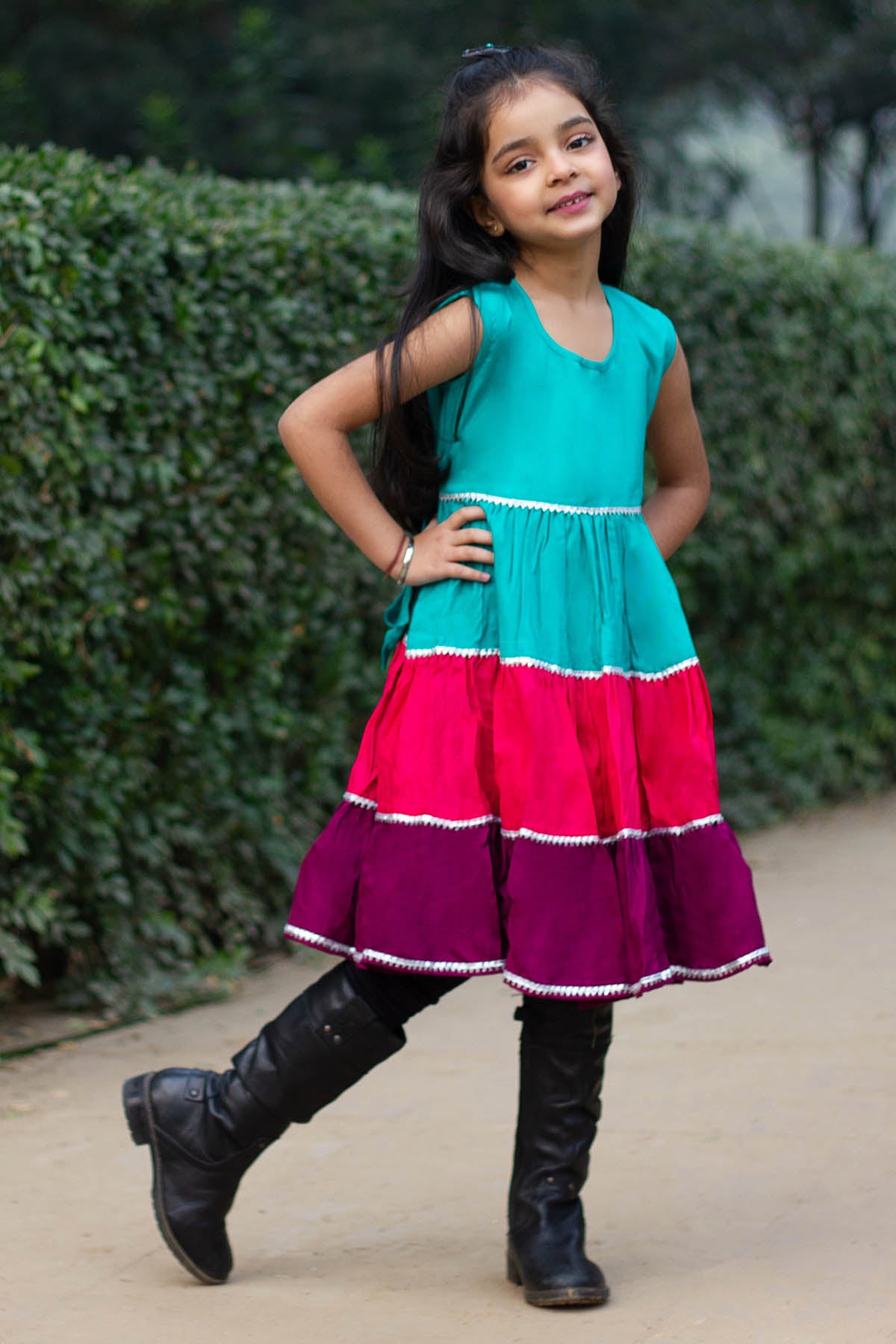 Multicolor Twirly Dress