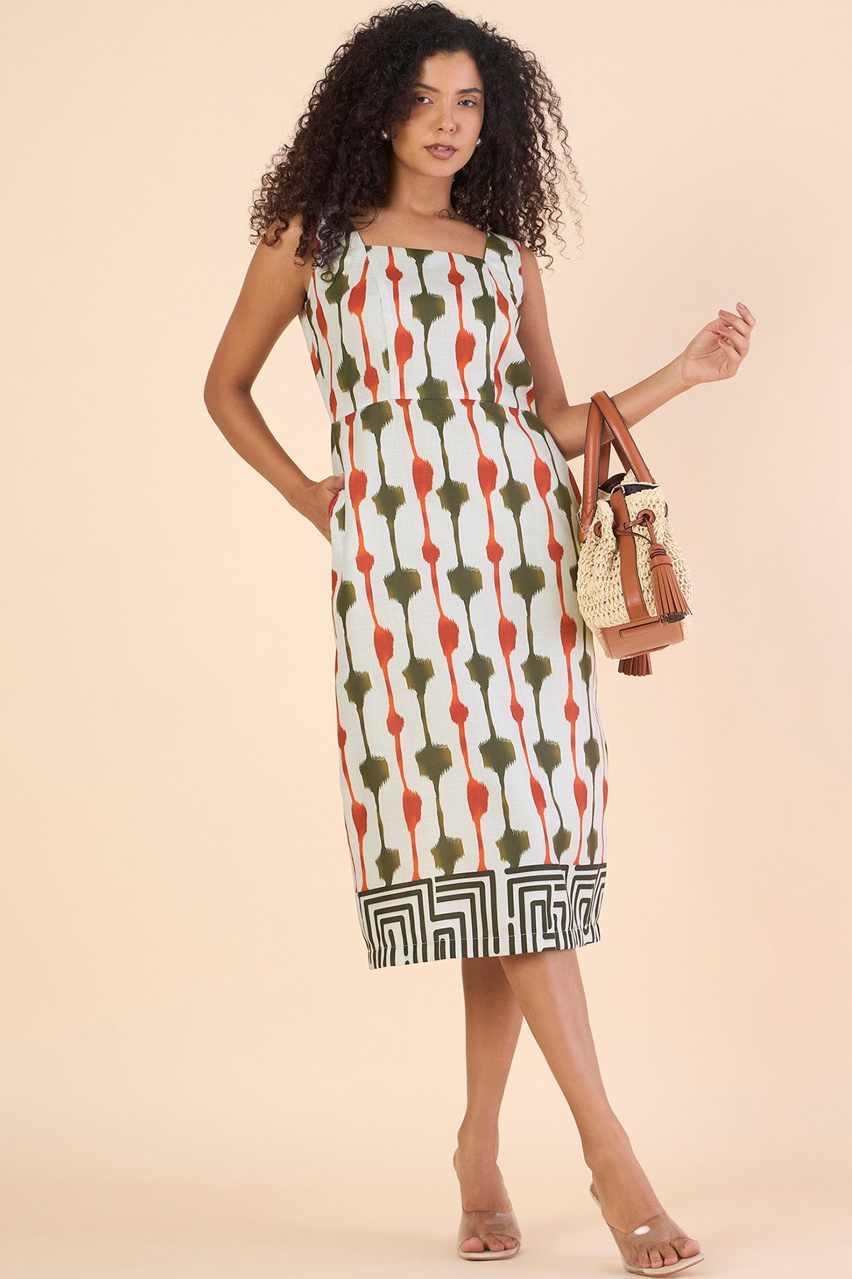 Buy Multicolor A-Line Midi Dress by PowerSutra for women online at ScrollnShops
