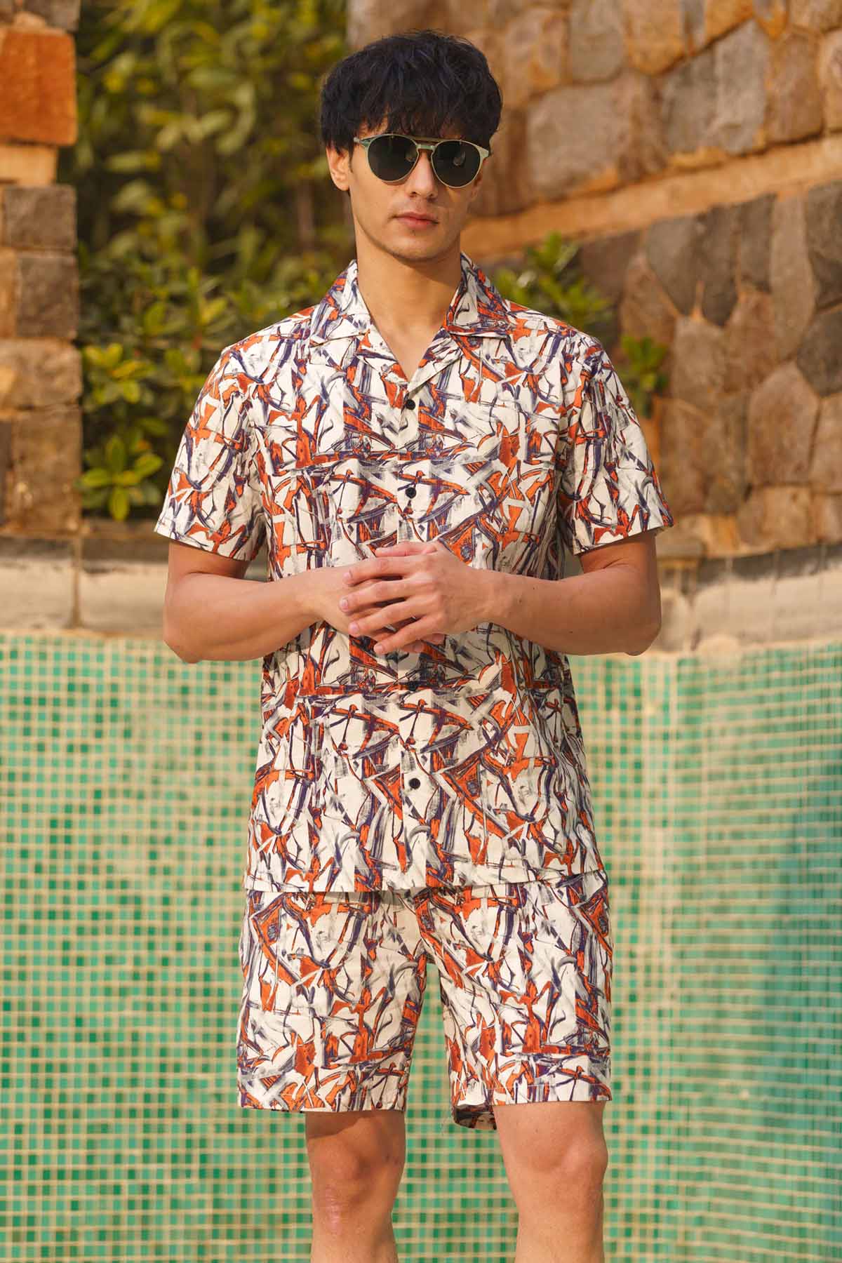 Multicolor Abstract Print Shirt