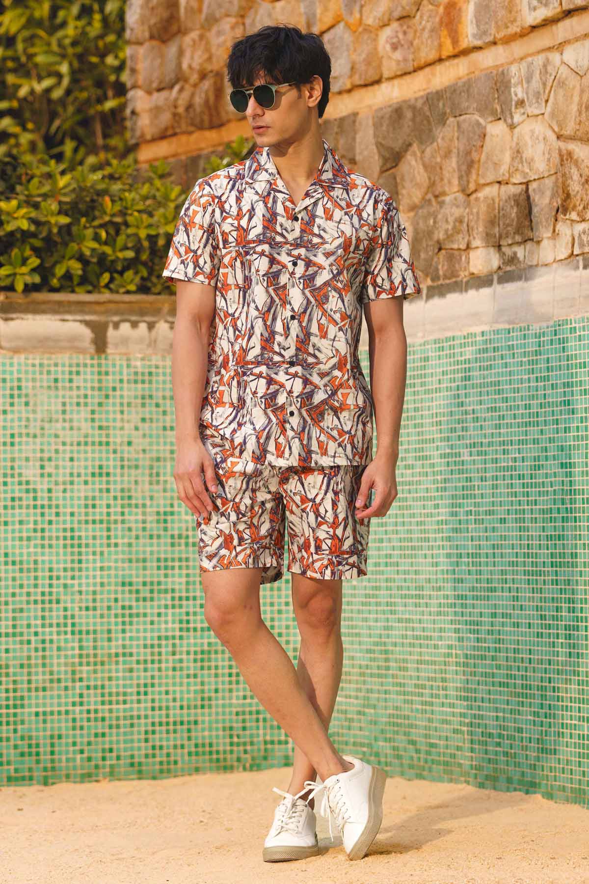 Multicolor Abstract Print Shirt