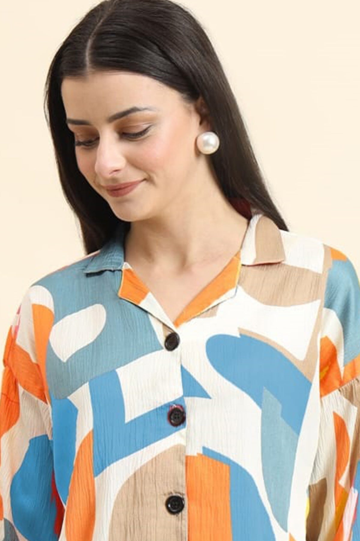 Multicolor Abstract Print Shirt