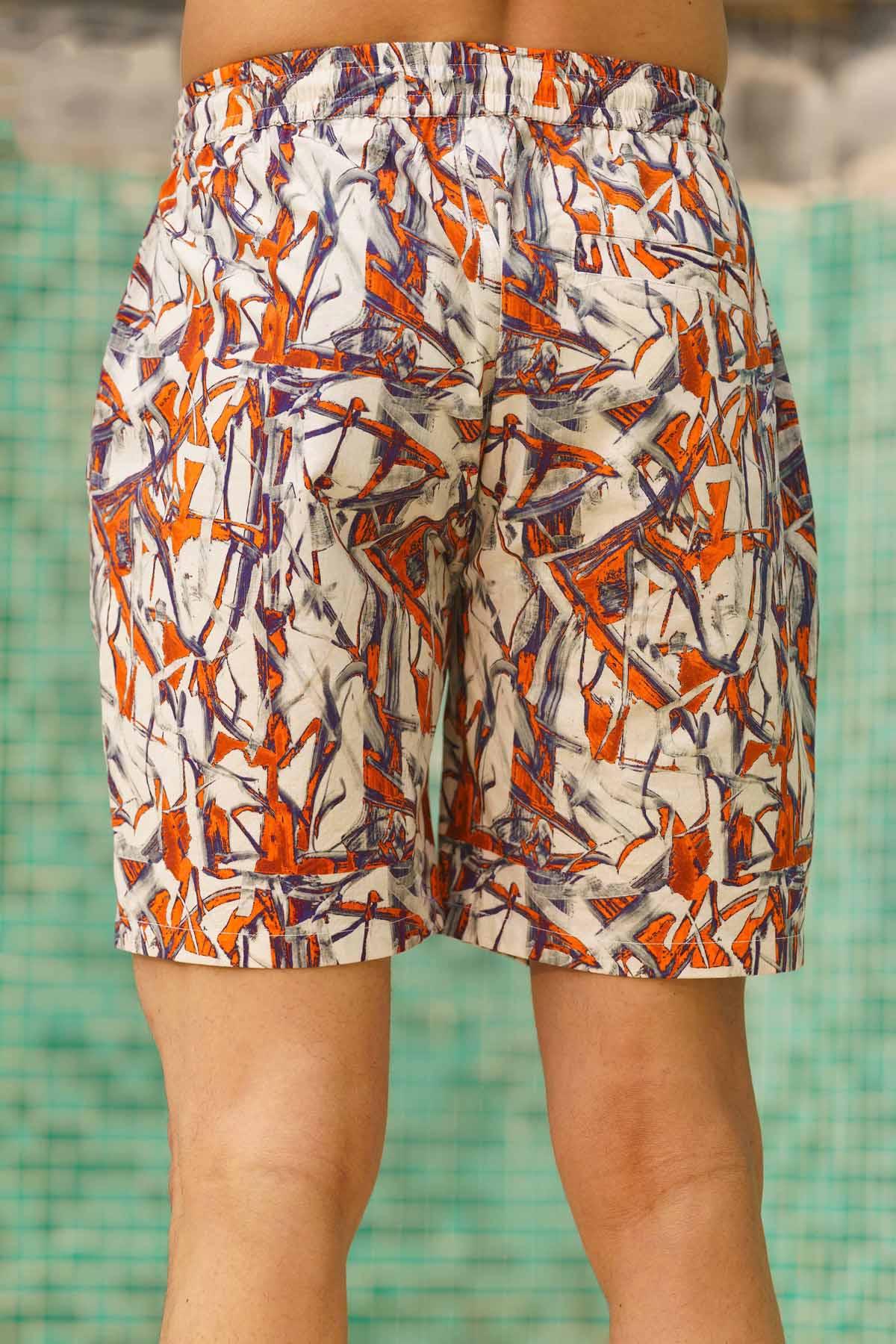 Multicolor Abstract Print Shorts