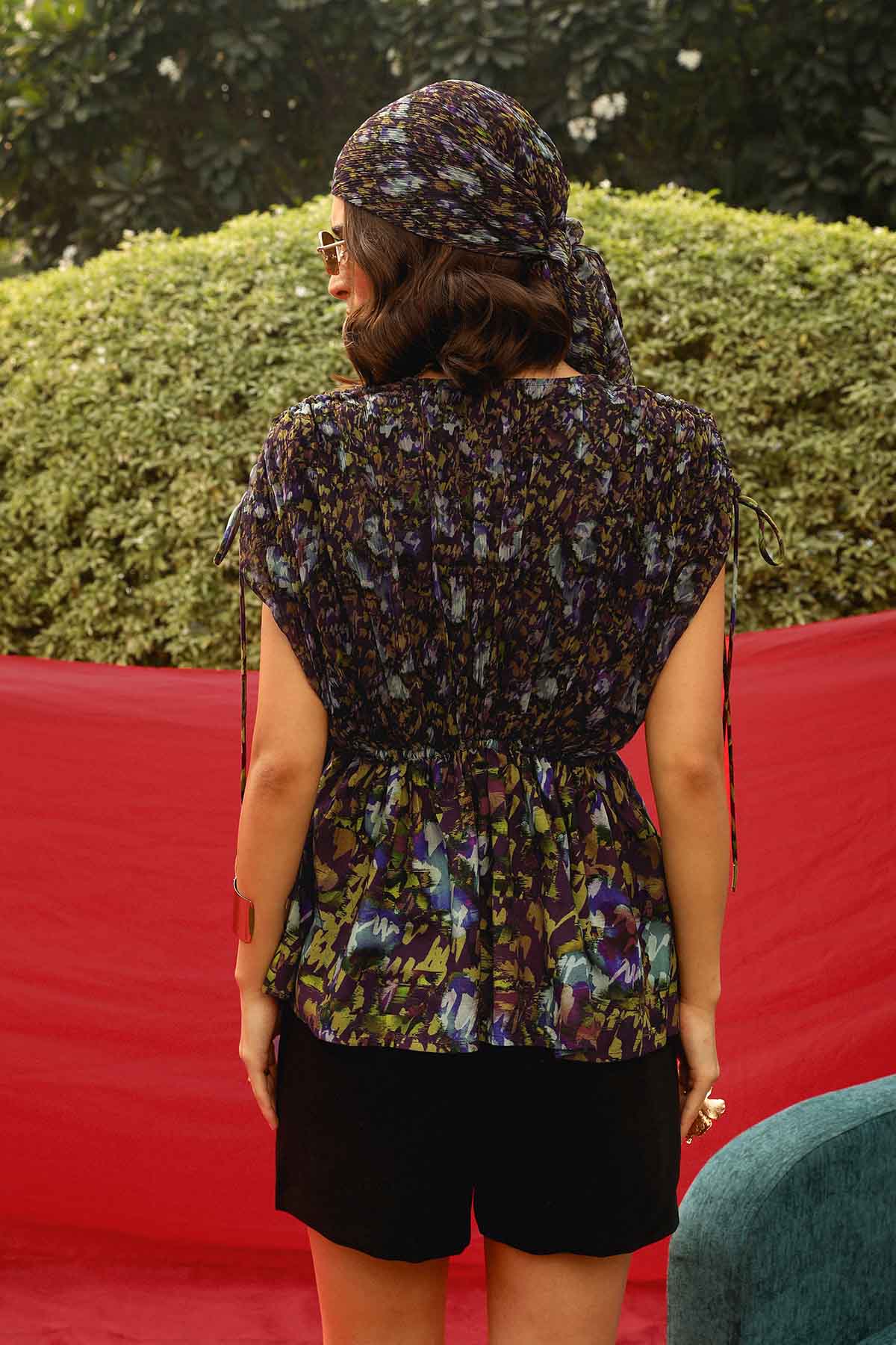 Multicolor Abstract Print Top