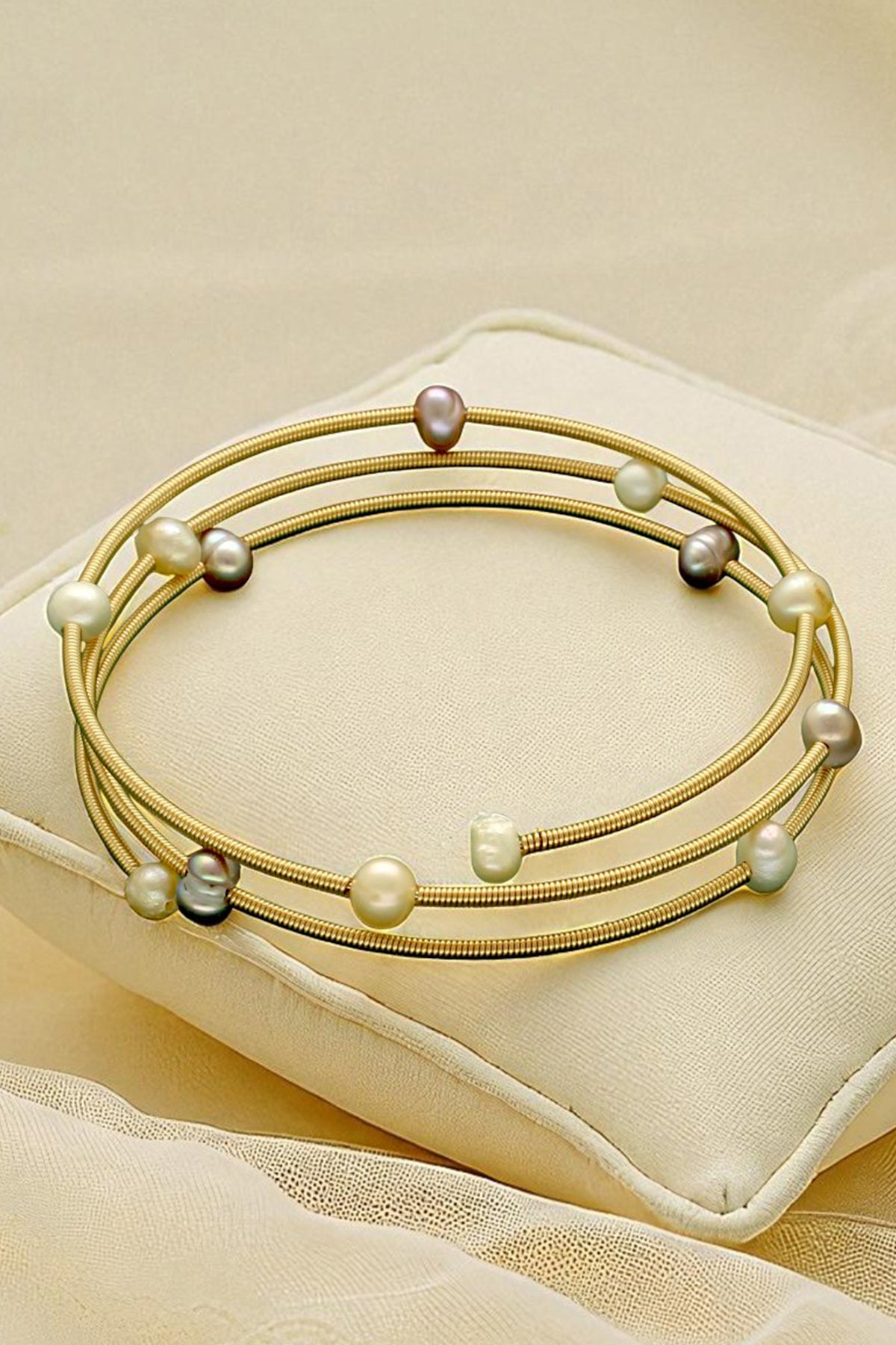 Multicolor Alloy Pearl Bracelet
