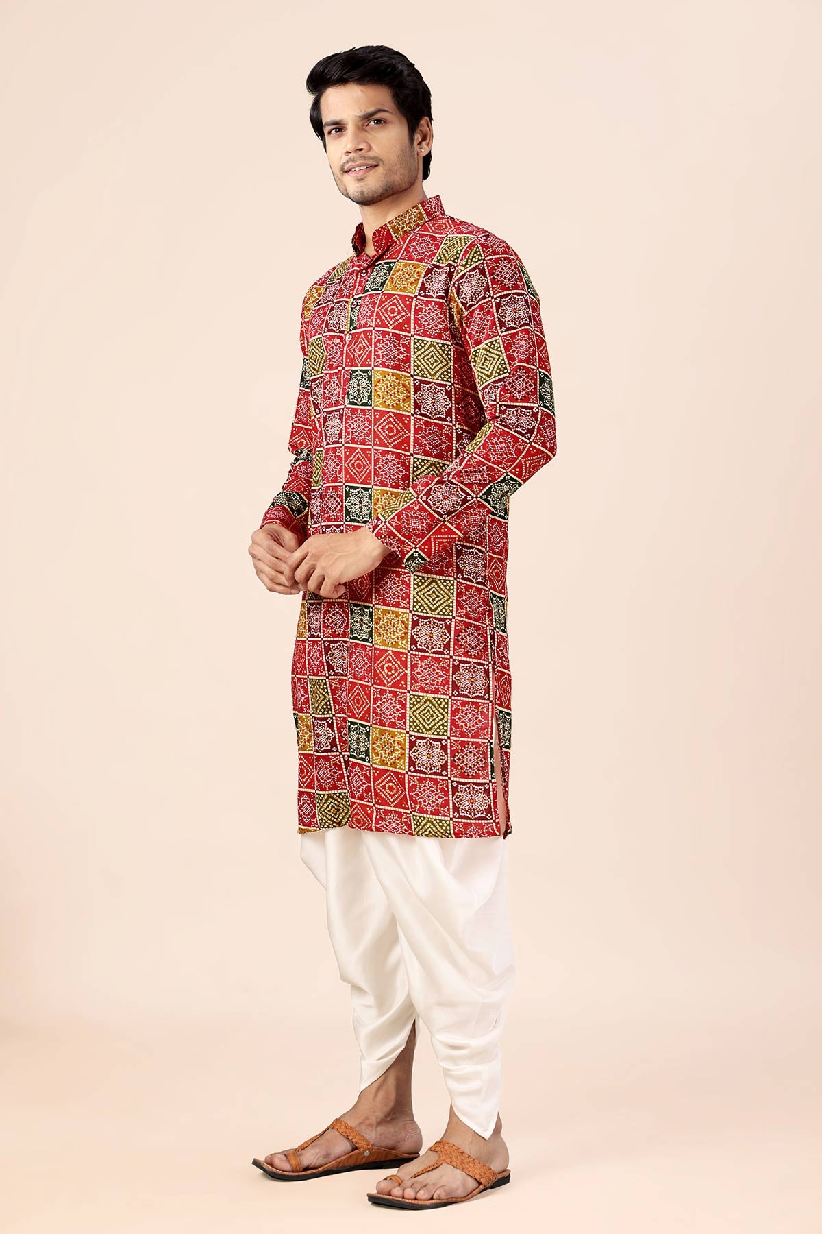 Multicolor Bandhani Bundi Set