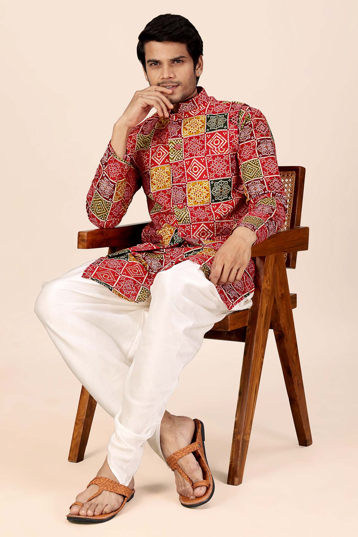 Multicolor Bandhani Bundi Set