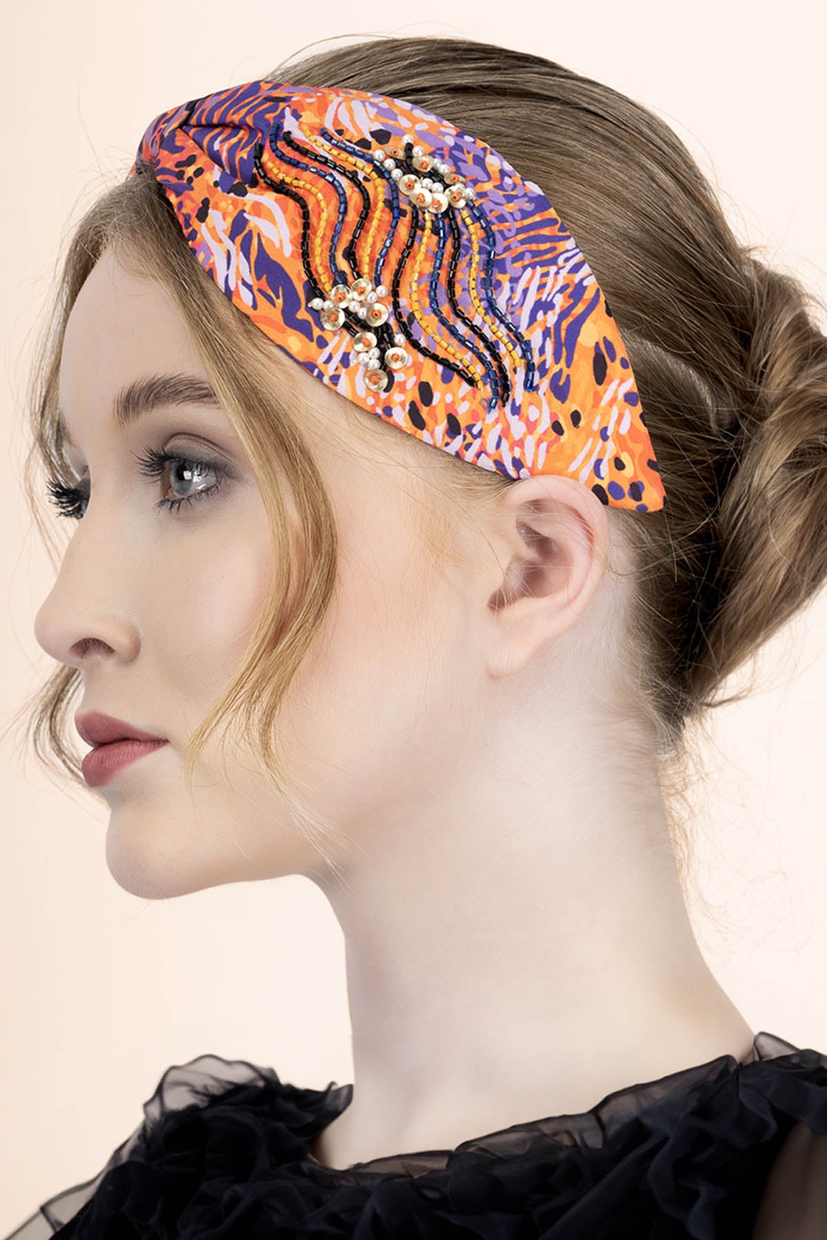 Multicolor Bead Work Headband