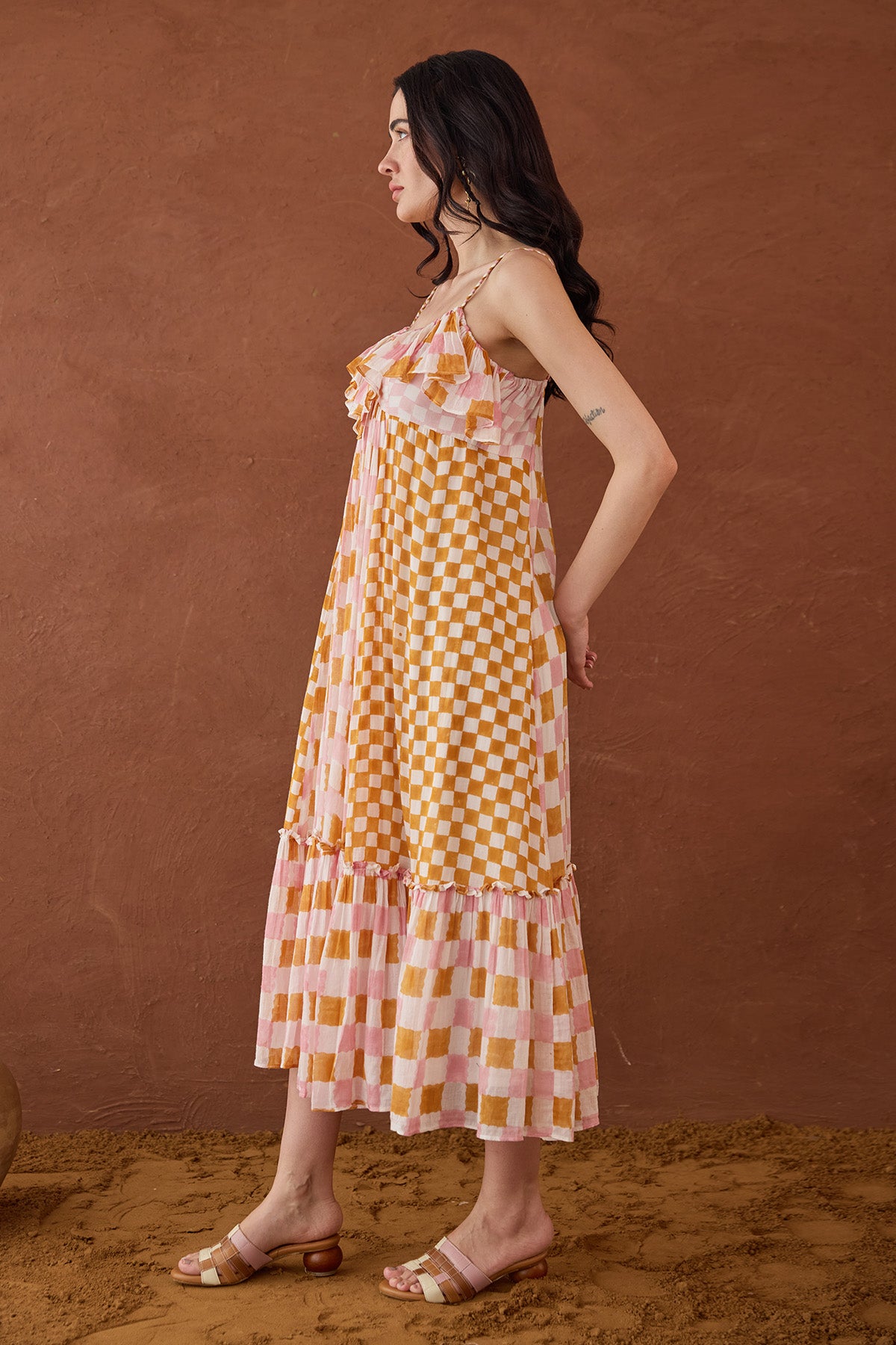 Multicolor Block Printed Dress