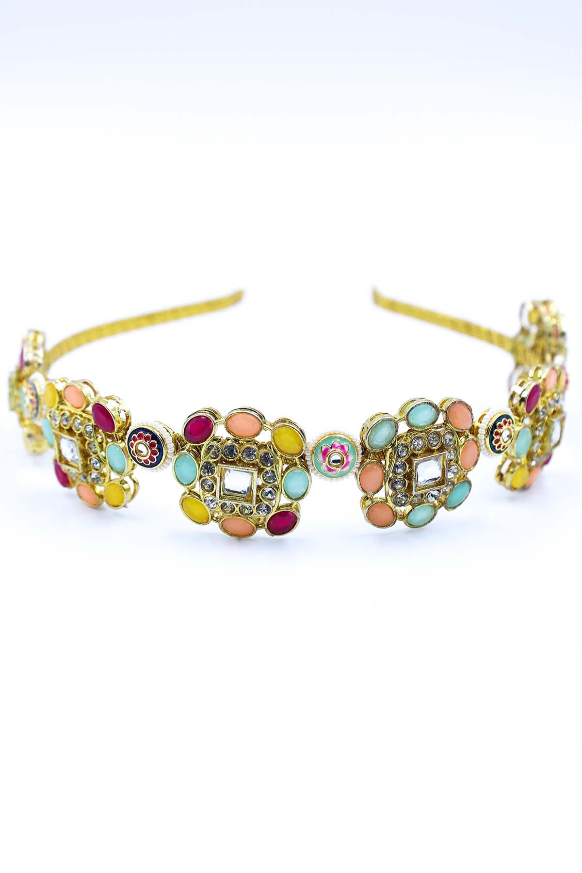 Multicolor Broach Work Hairband