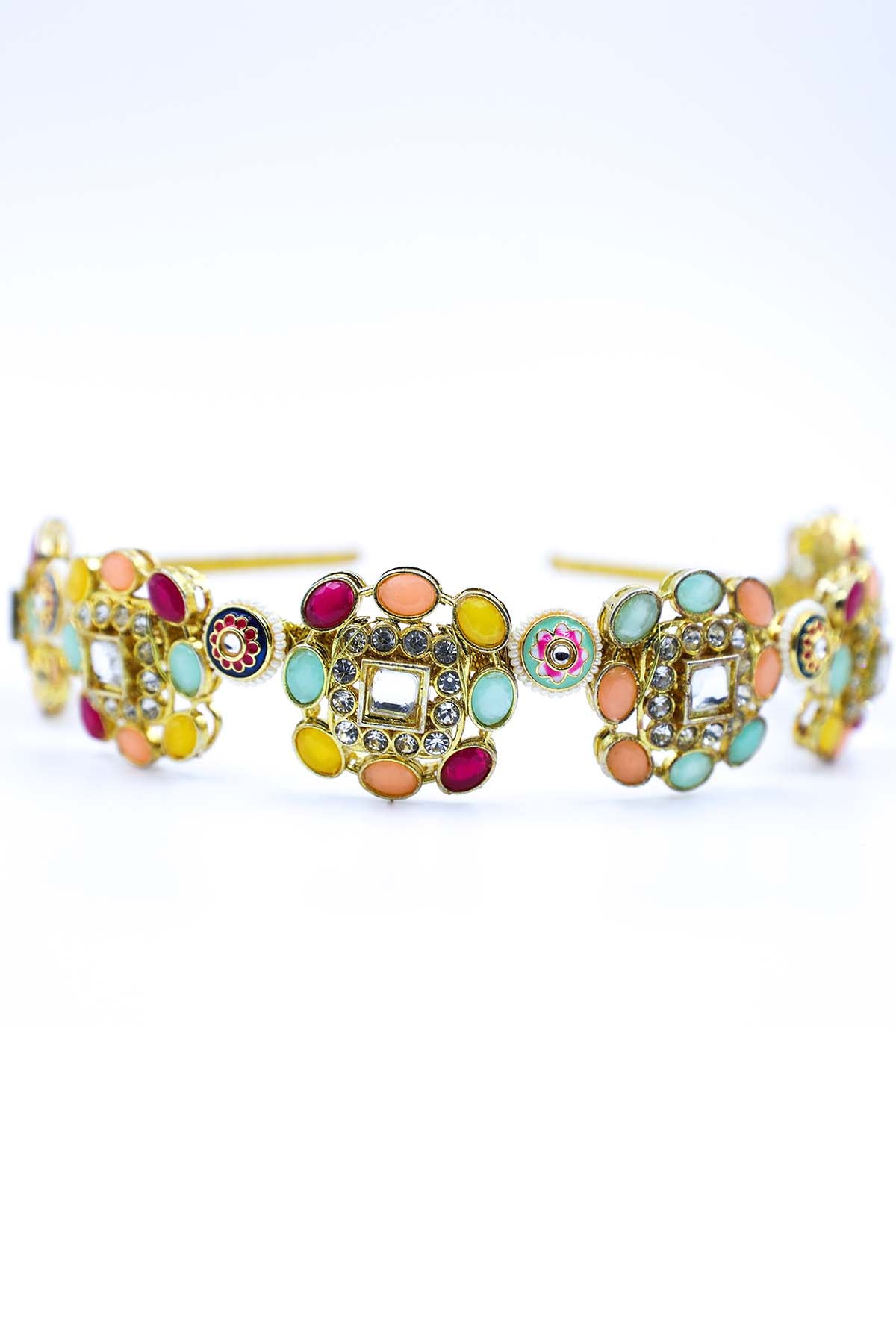 Multicolor Broach Work Hairband