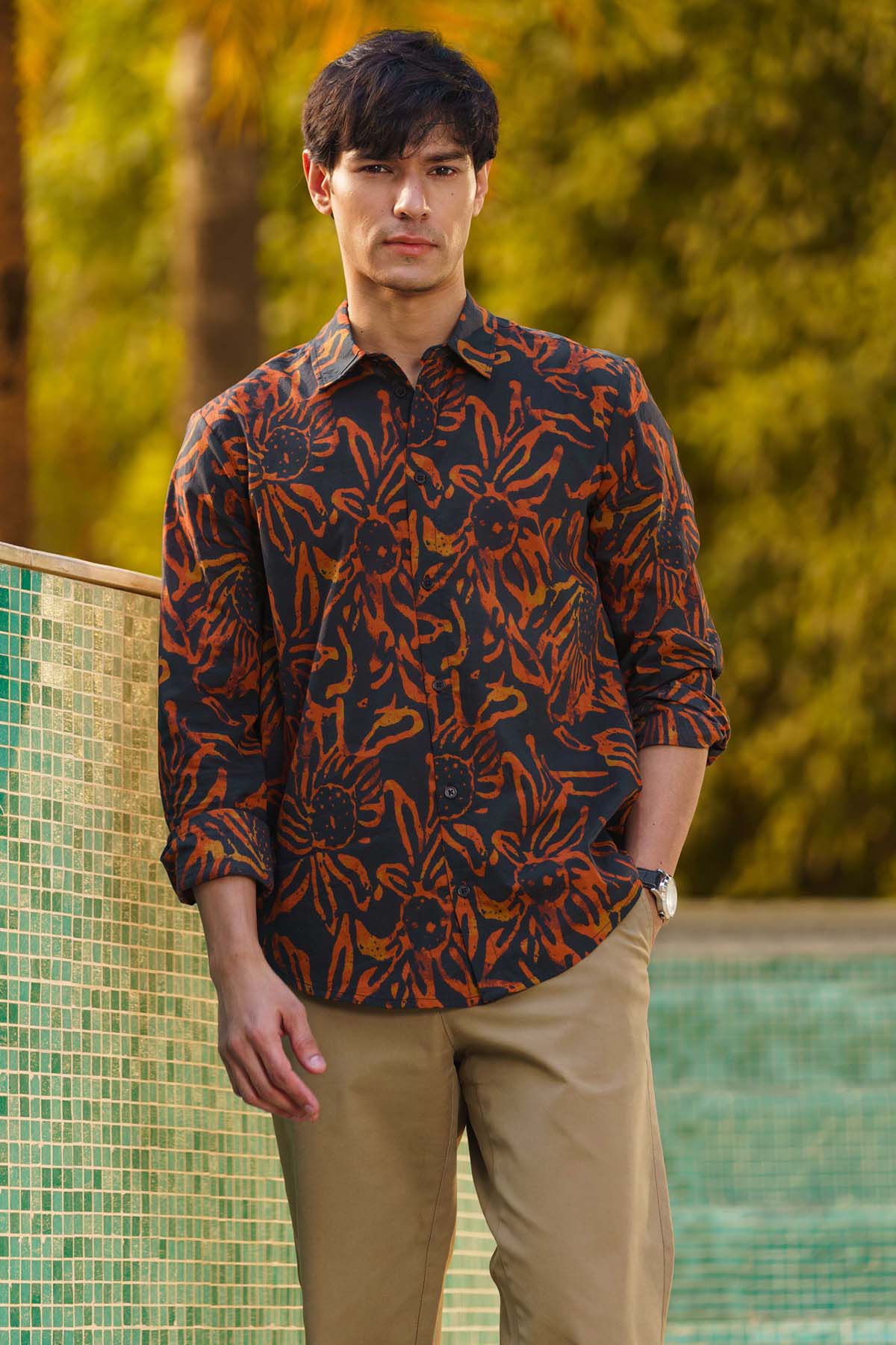 Multicolor Cambric Print Shirt