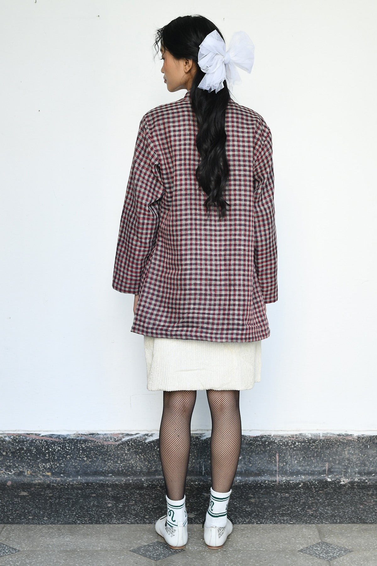 Multicolor Checkered Jacket Set