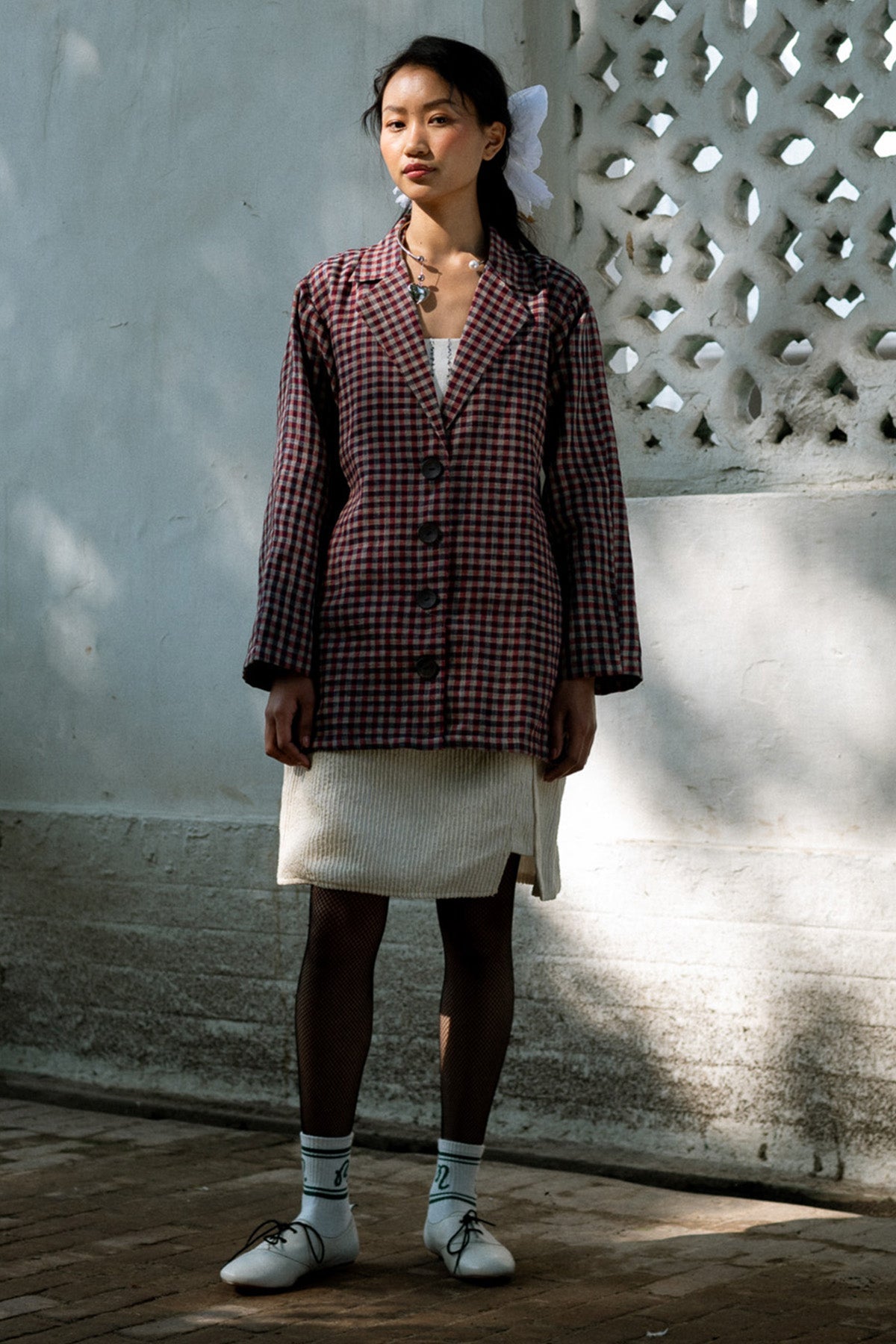 Buy Multicolor Checkered Jacket Set by Lahario for women online at ScrollnShops