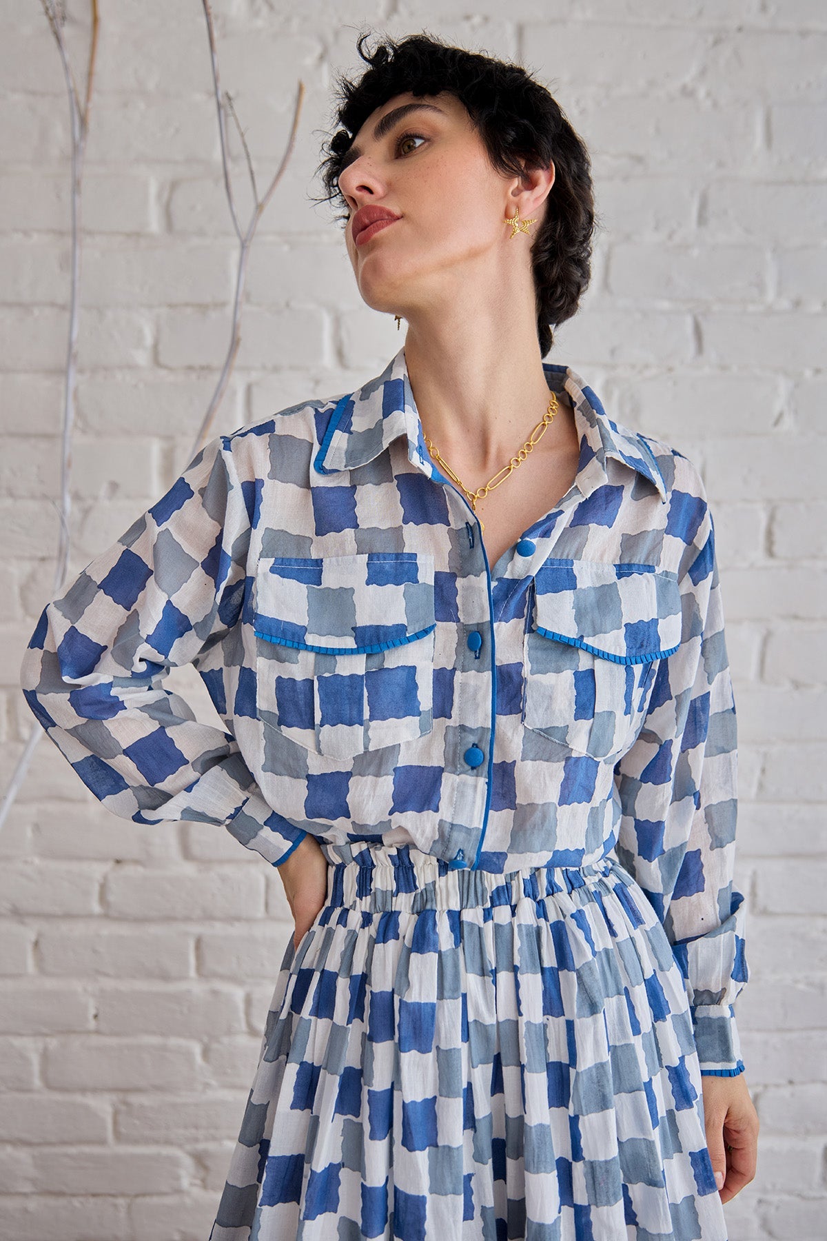 Buy Multicolor Checks Printed Shirt by Taro India for women online at ScrollnShops