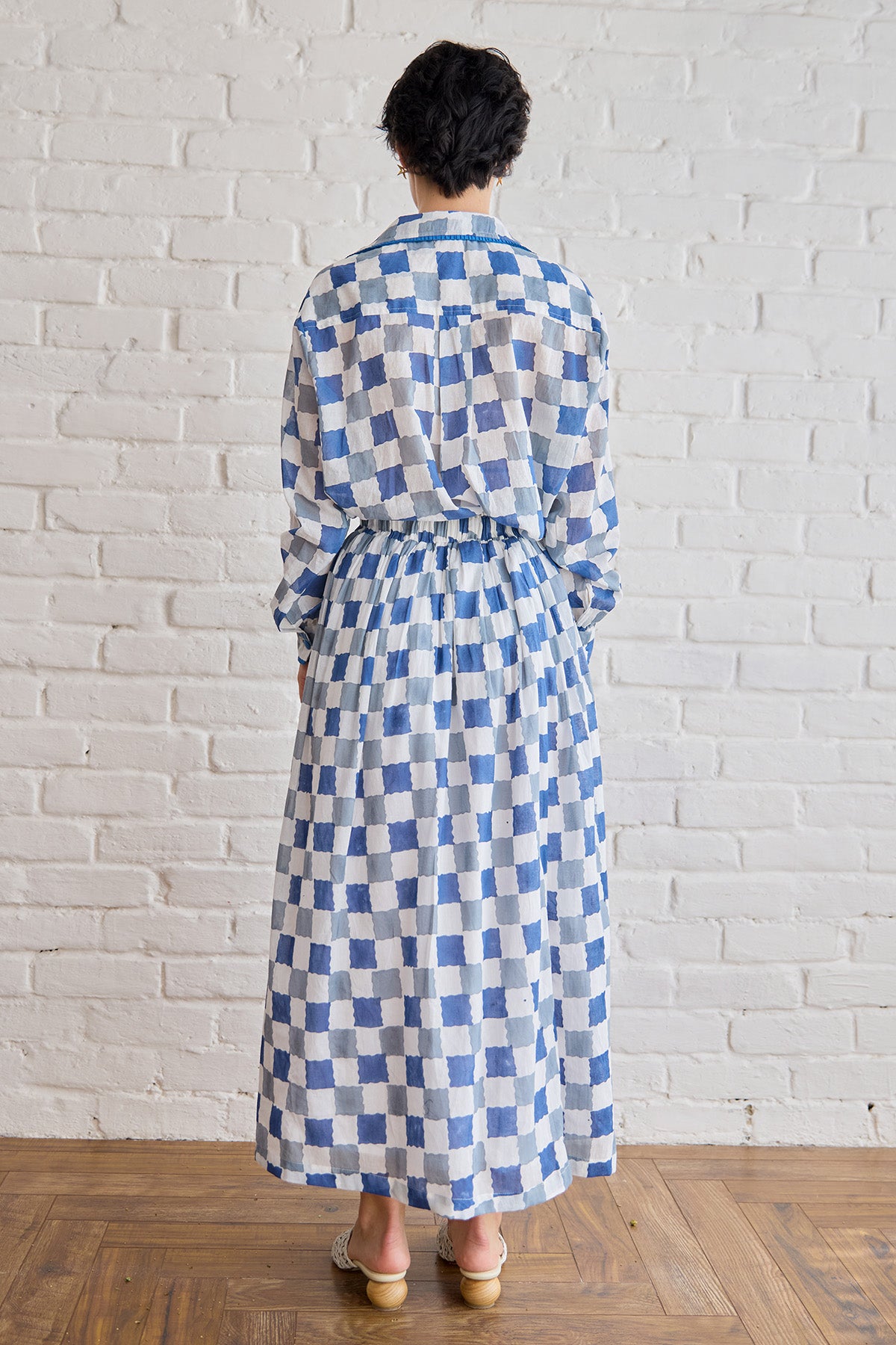 Multicolor Checks Printed Skirt