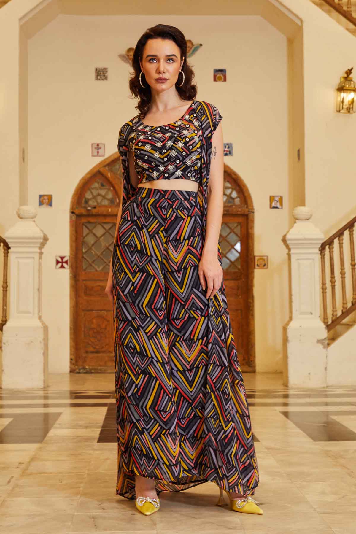 Multicolor Chinon Palazzo Set