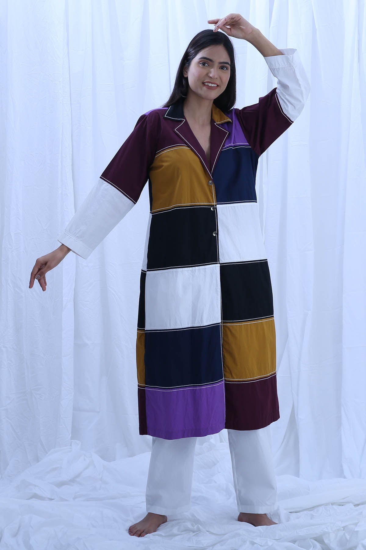 Buy Designer Multicolor Collar Kurta & Pants Online