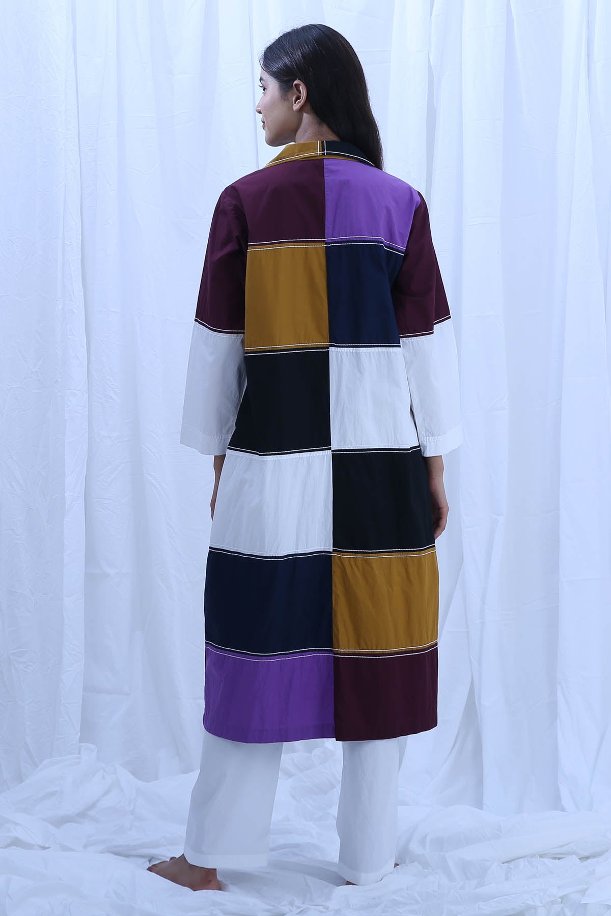 Multicolor Collar Kurta & Pants